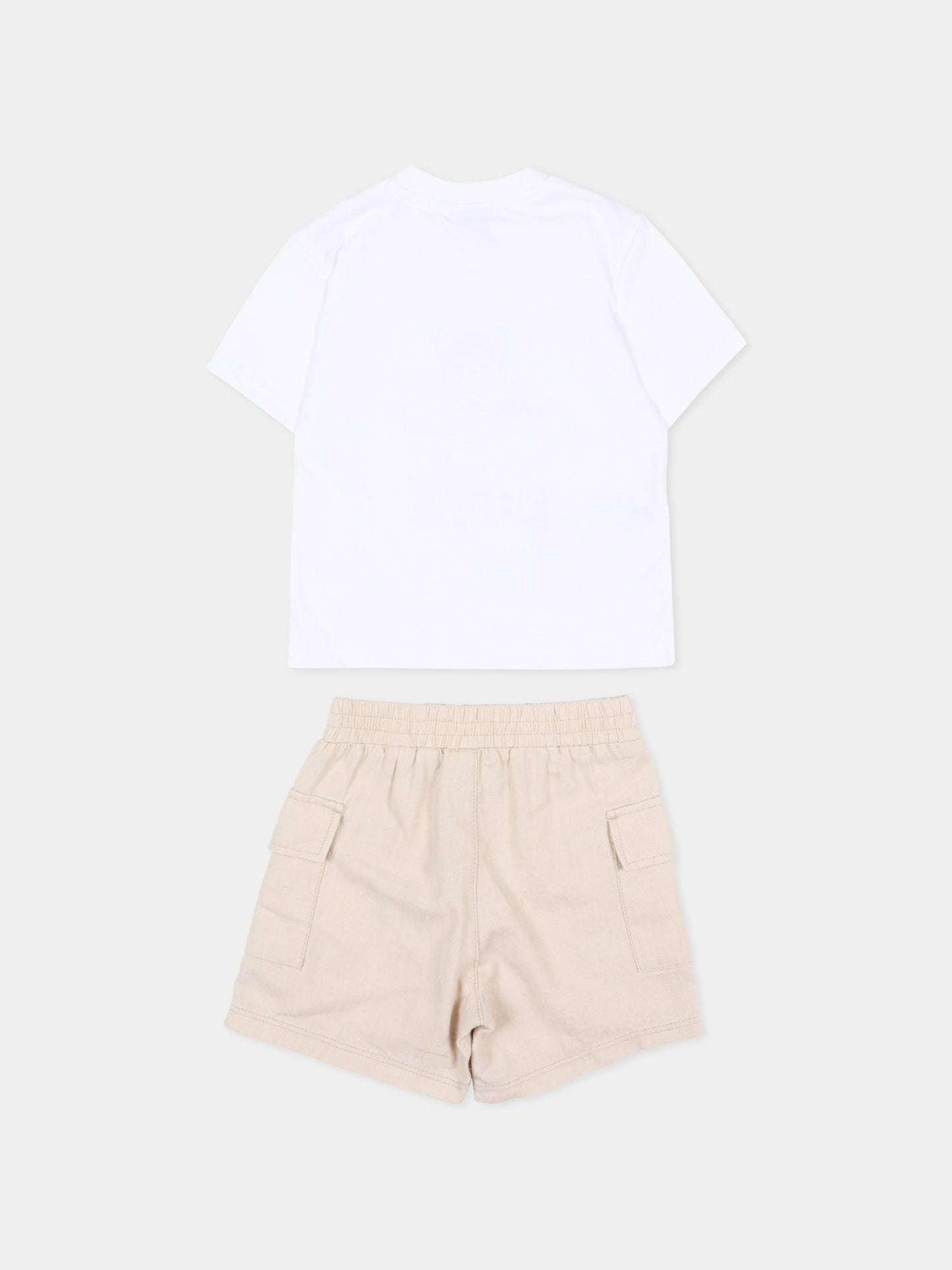 Completo sportivo beige per neonato con logo,Boss,J53050 21K