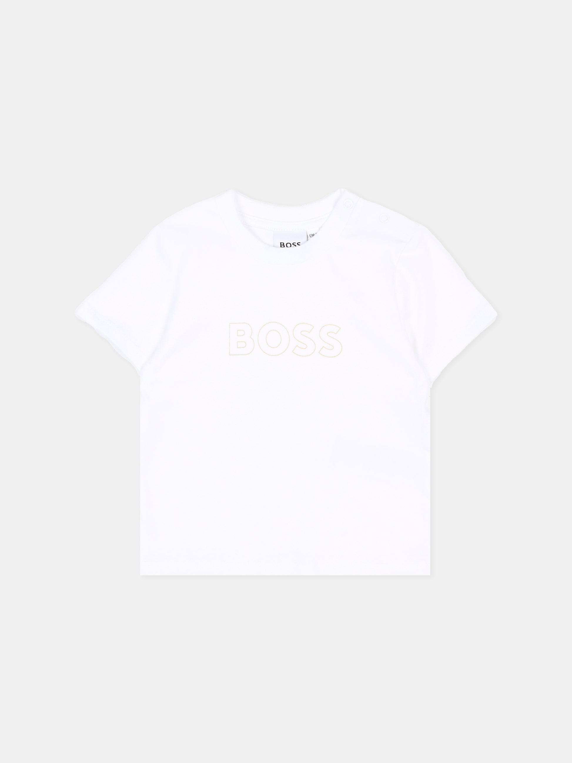 Completo beige per neonato con logo e panda,Boss,J53051 249