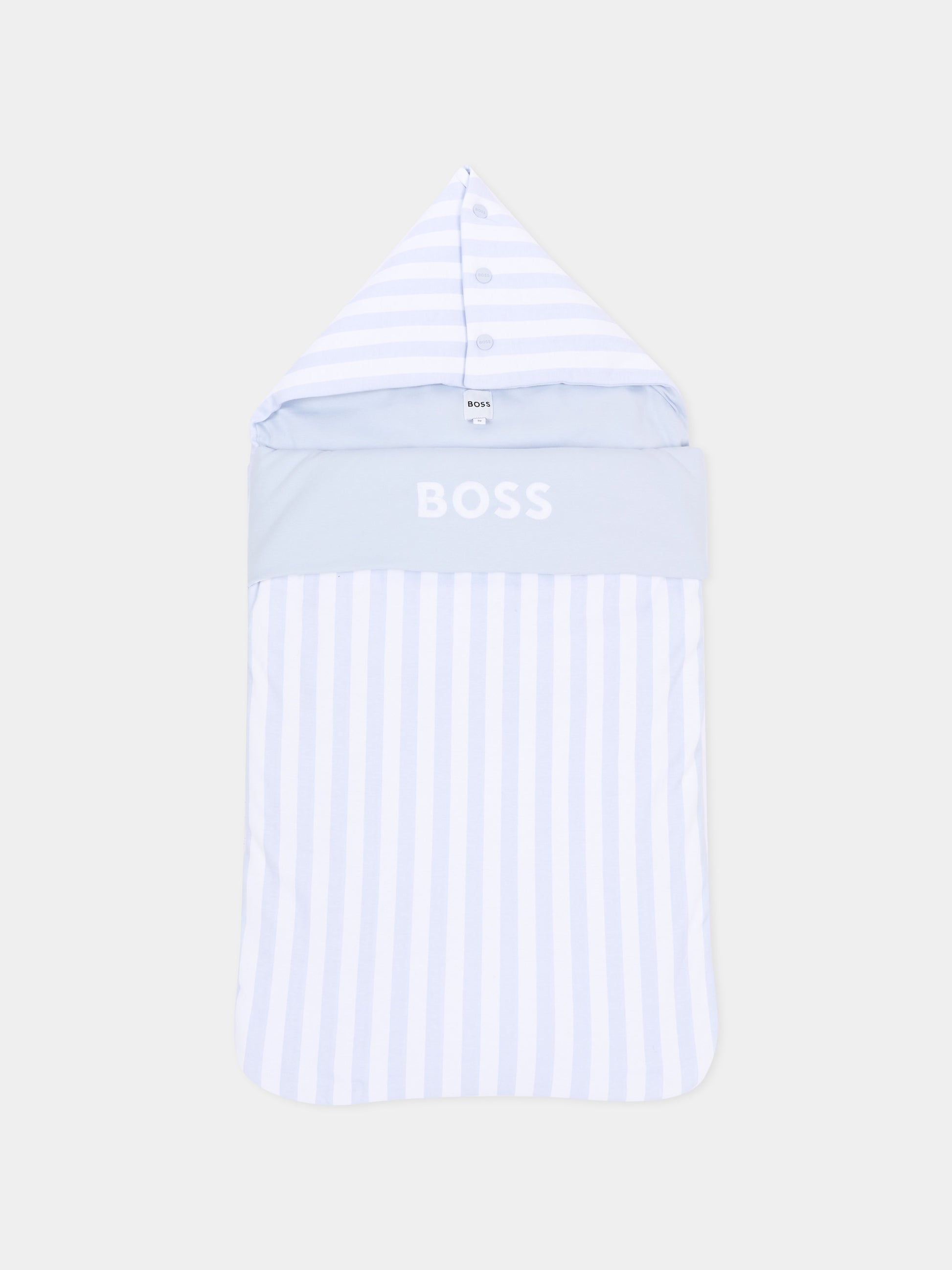 Sacco nanna celeste a righe per neonato,Boss,J53099 771