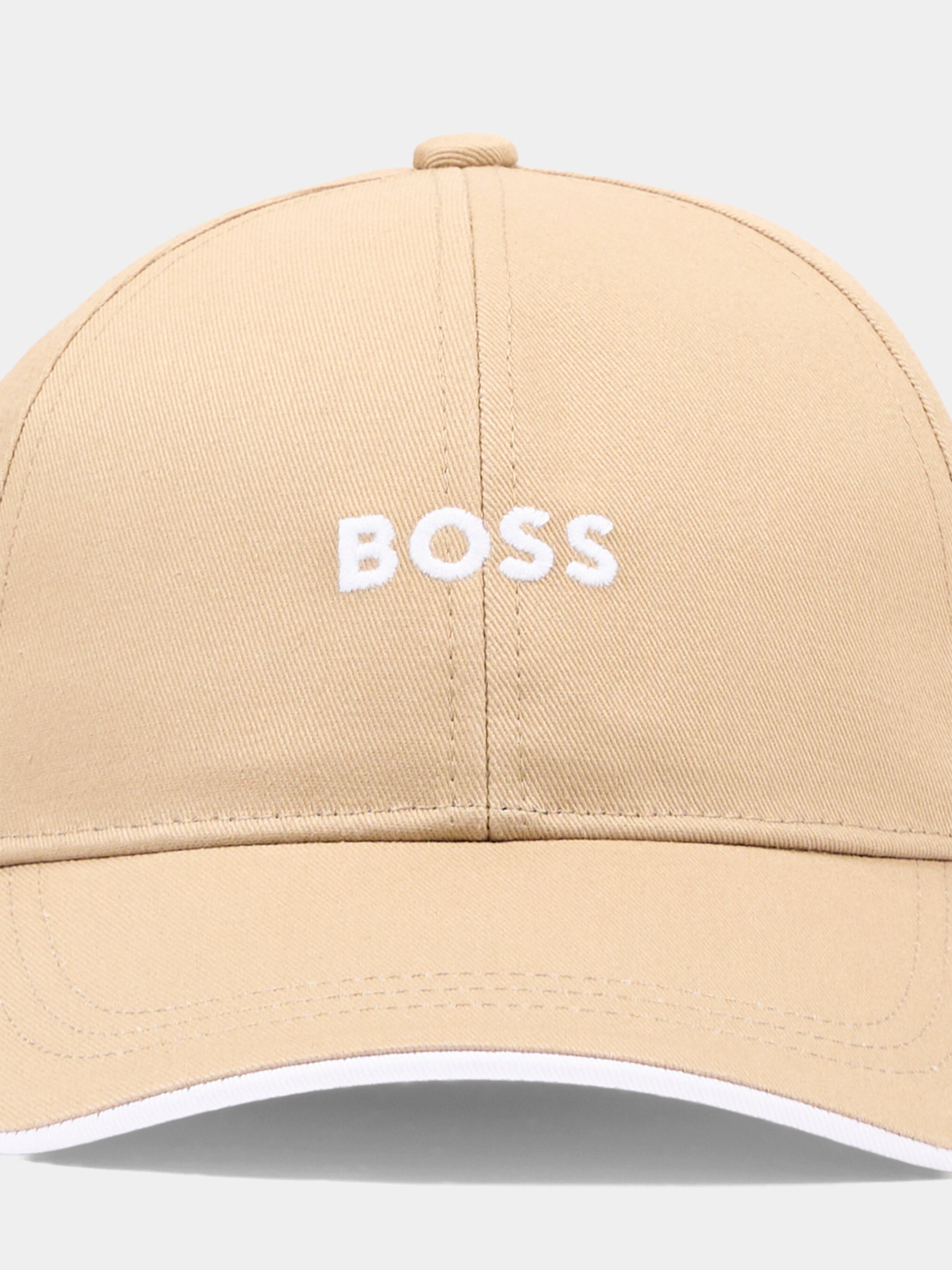 Cappello con visiera beige per bambino con logo,Boss,J53115 249