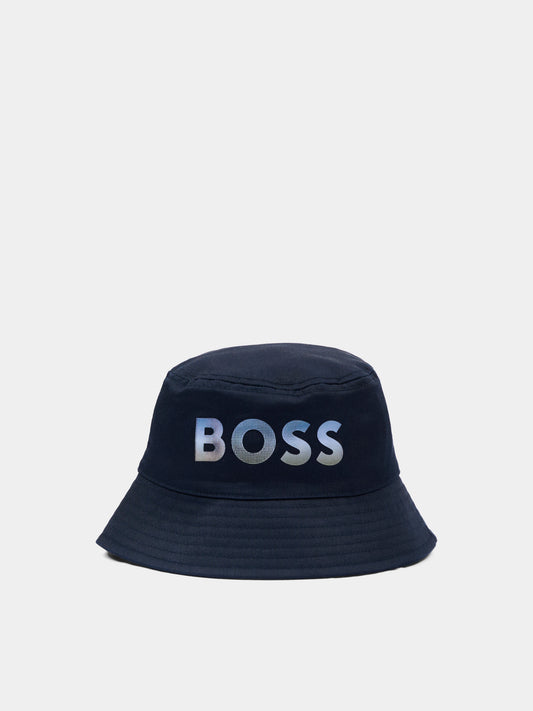 Cloche blu per neonato con logo,Boss,J53145 849