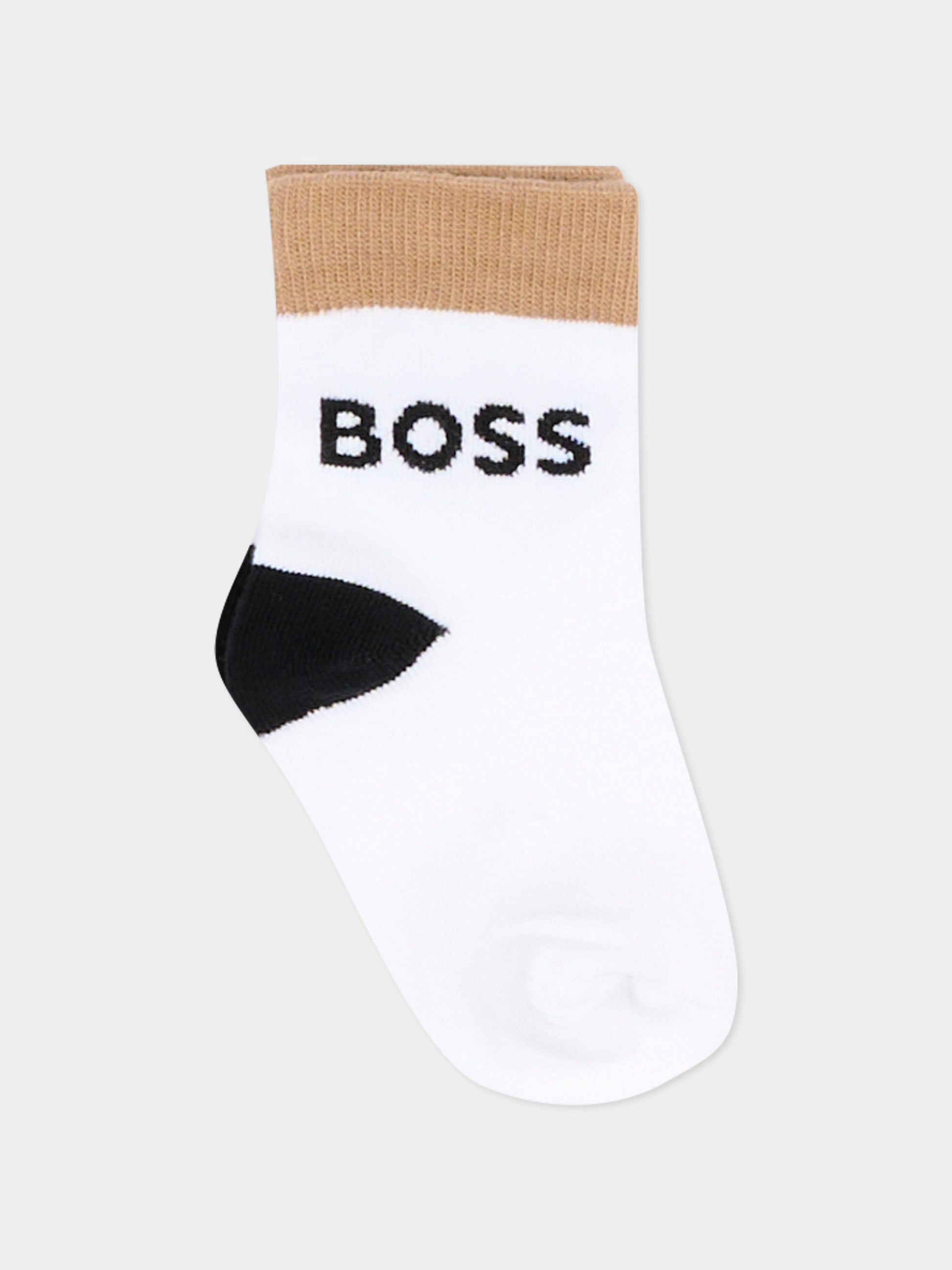 Calzini multicolor per neonato con logo,Boss,J53146 09B