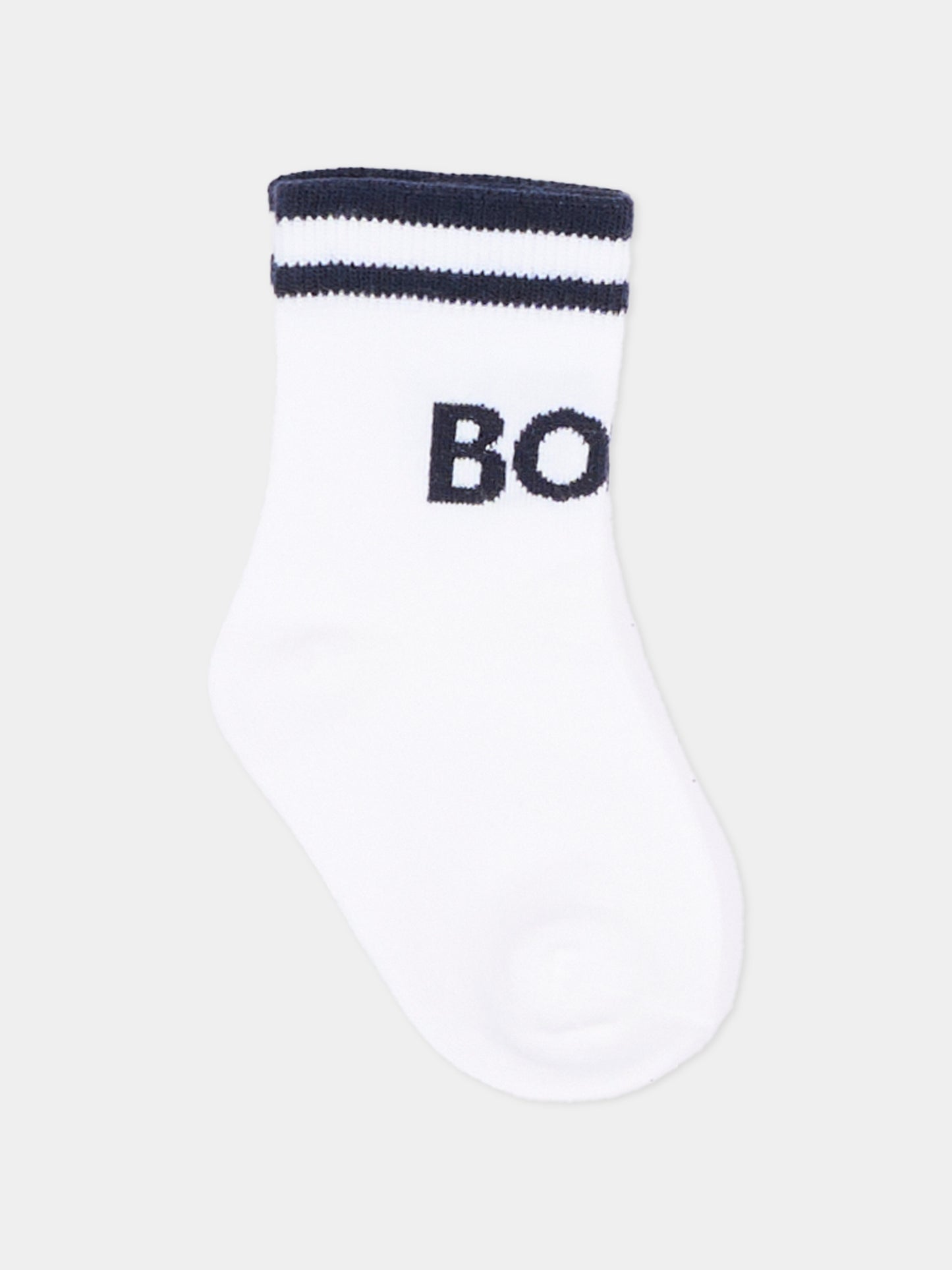 Calzino multicolor per neonato con logo,Boss,J53146 10P