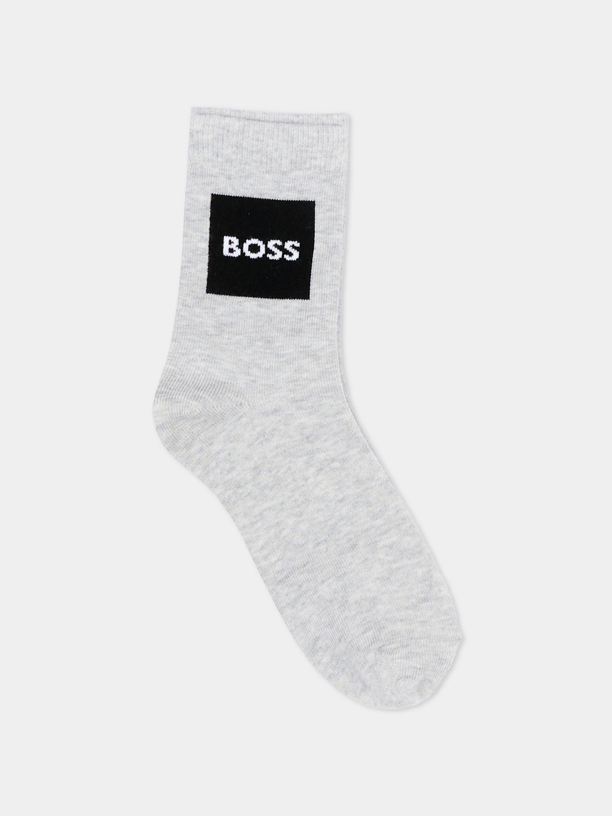 Calzini multicolor per bambino con logo,Boss,J53152 881
