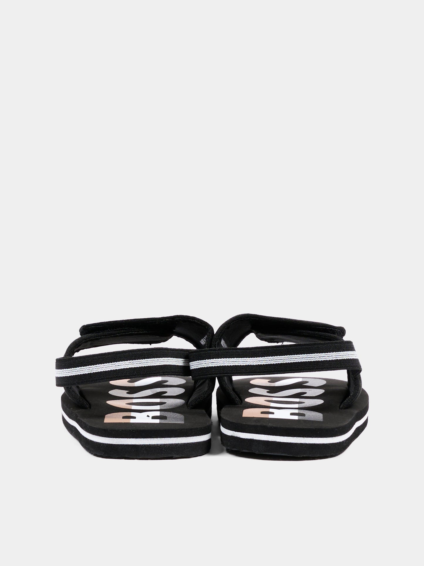 Sandali neri per bambino con logo,Boss,J53242 09B