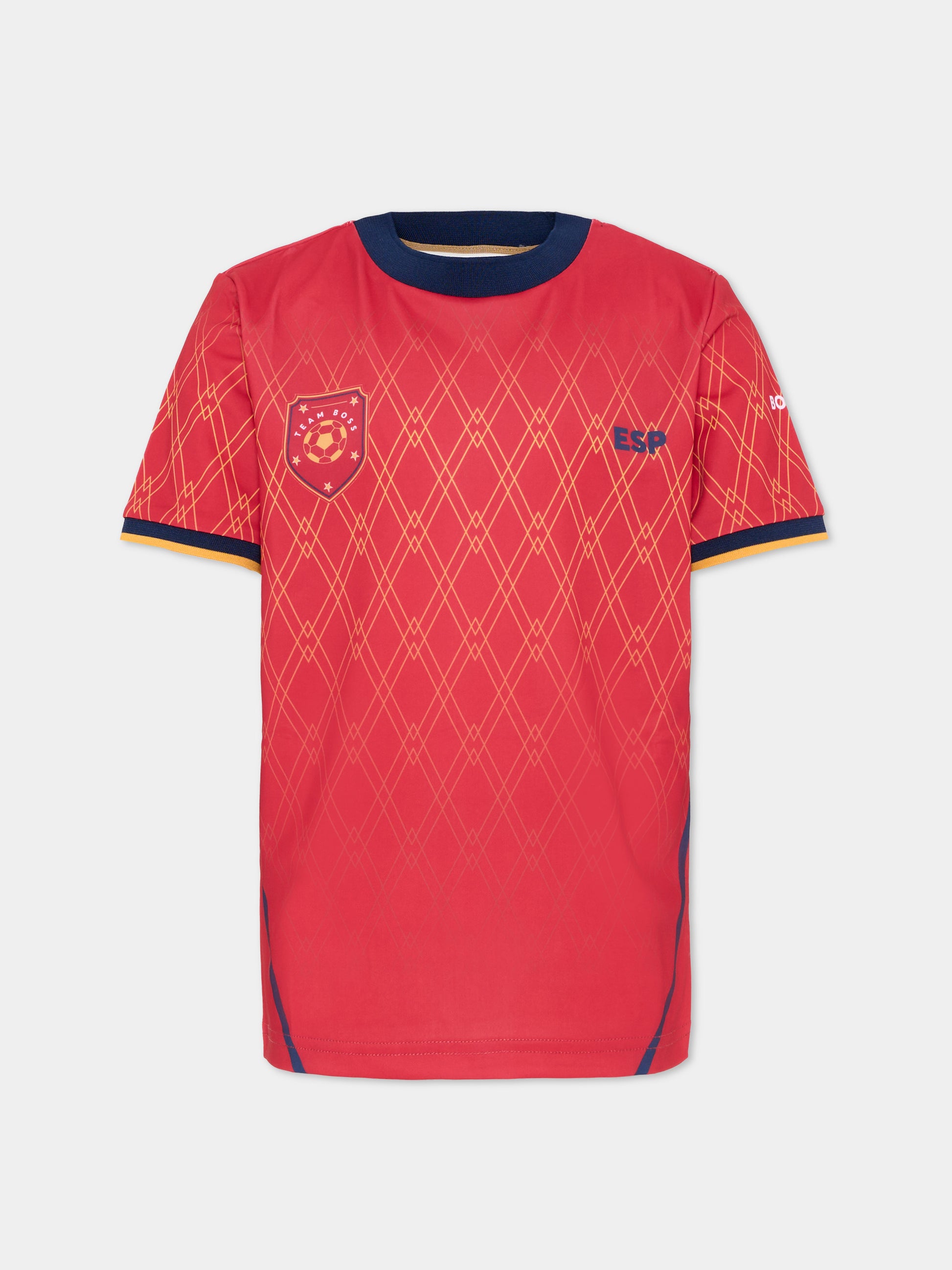 T-Shirt rossa per bambino nazionale Spagna,Boss,J53254 978