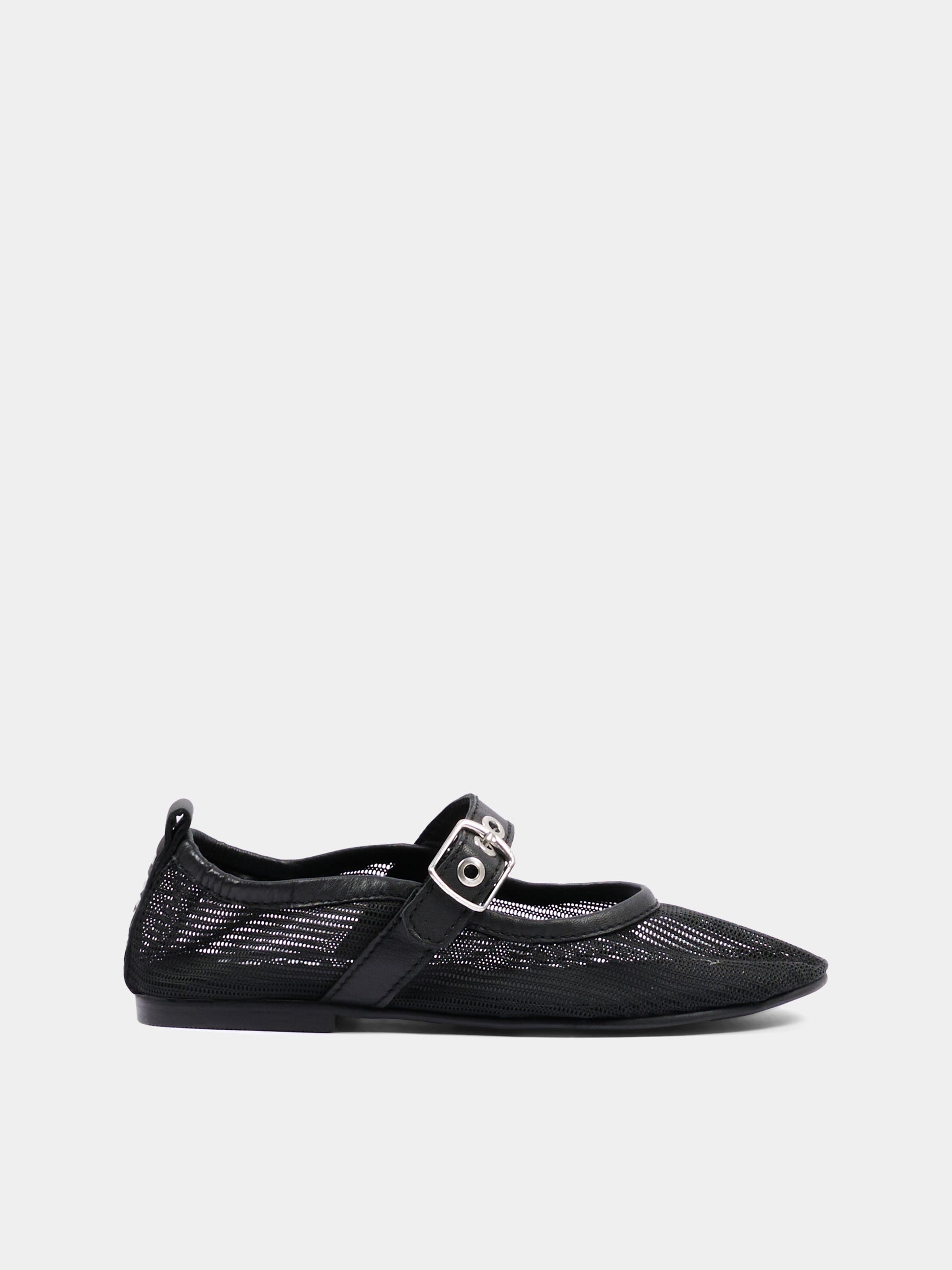 Ballerine nere per bambina a rete,Dkny,D62636 09B