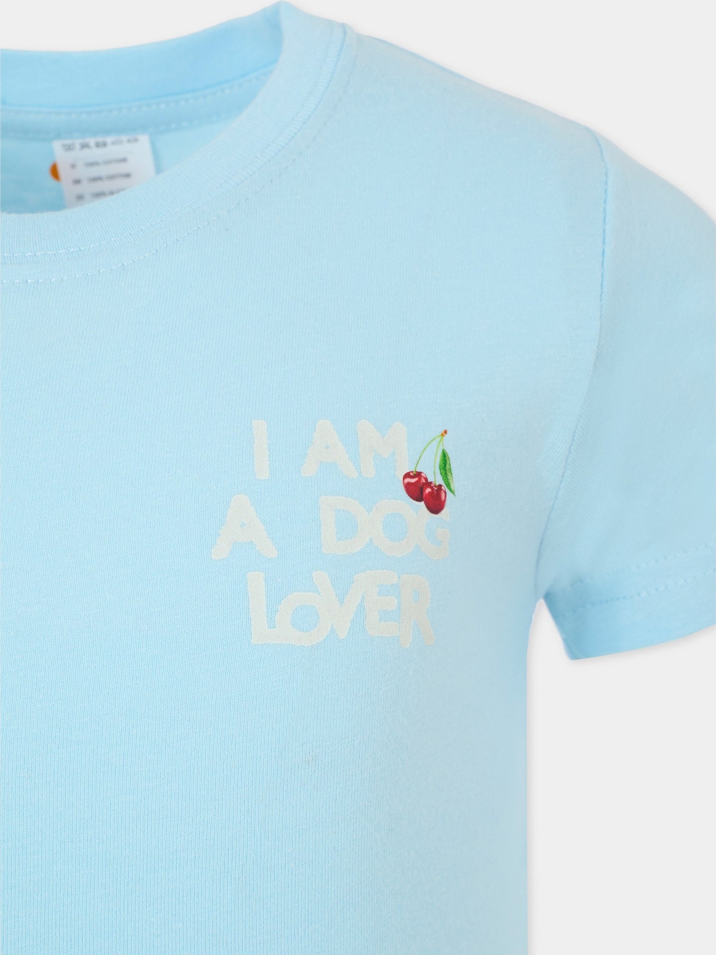 T-shirt celeste per bambini Pets Dream,United Pets X Coccolebimbi,T-SHIRT CELESTE PER BAMBINI PETS DREAM