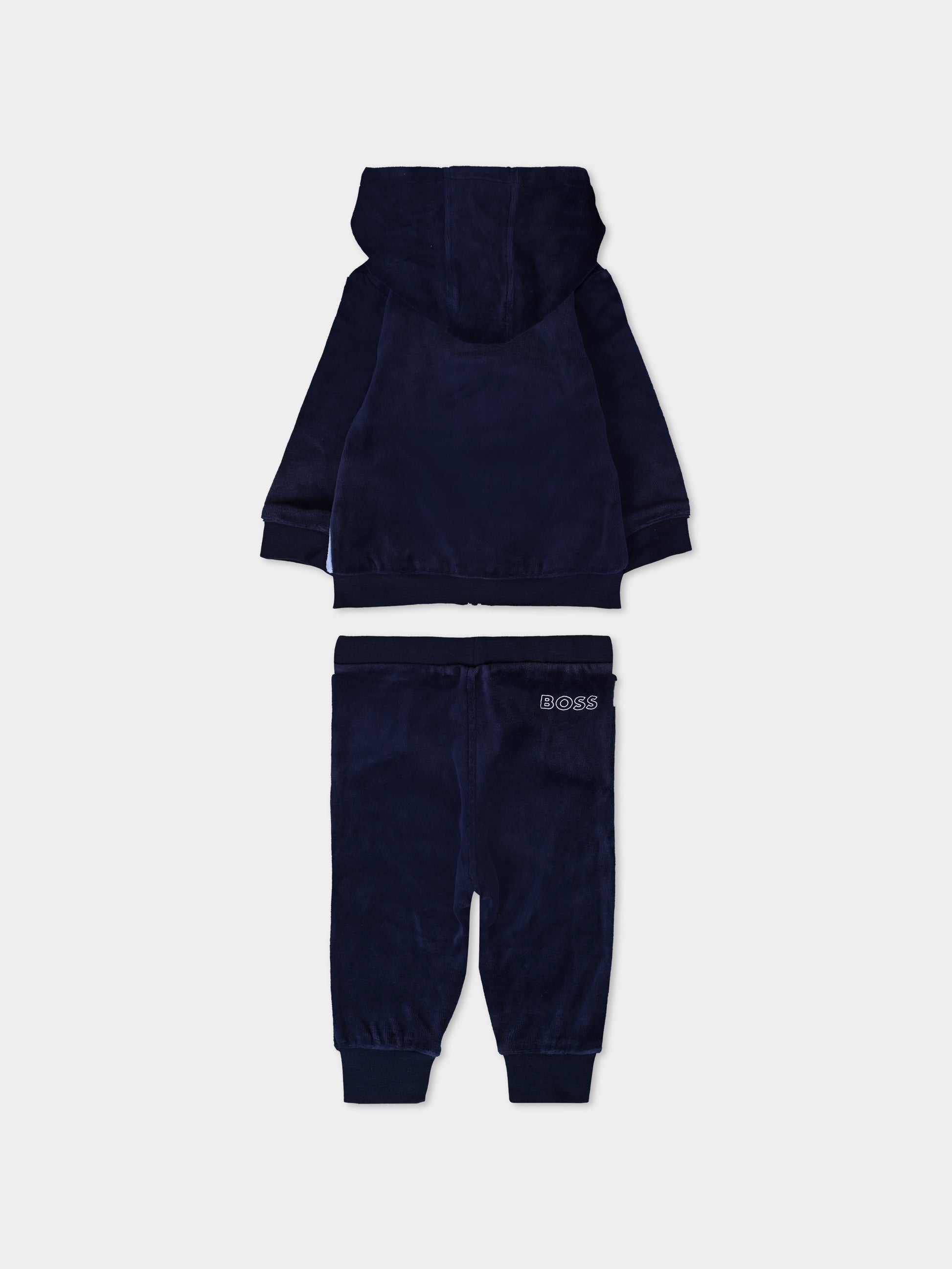 Completo blu per neonato con logo,Boss,J51058 849