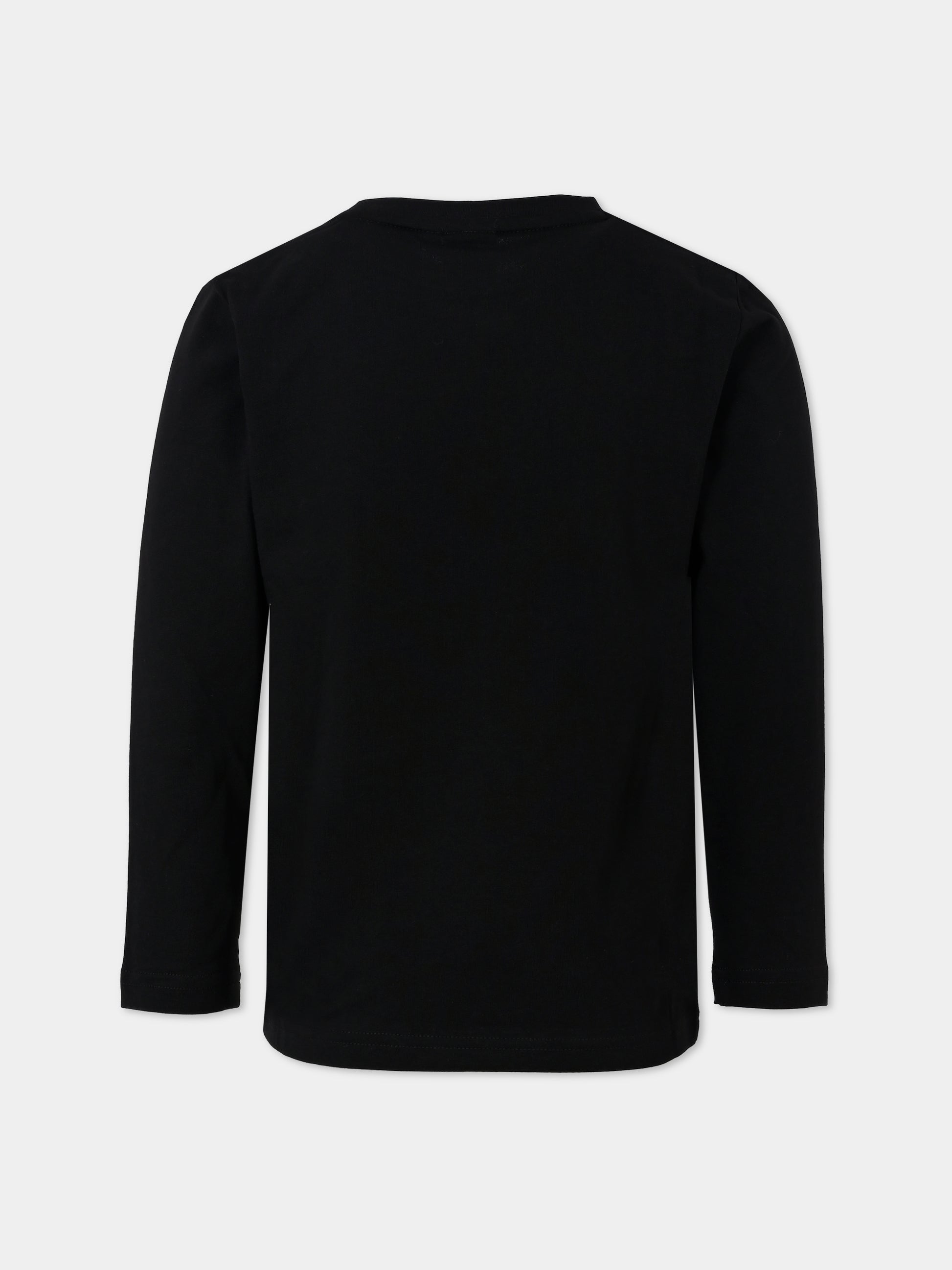 T-shirt nera per neonato con logo,Boss,J51208 09B