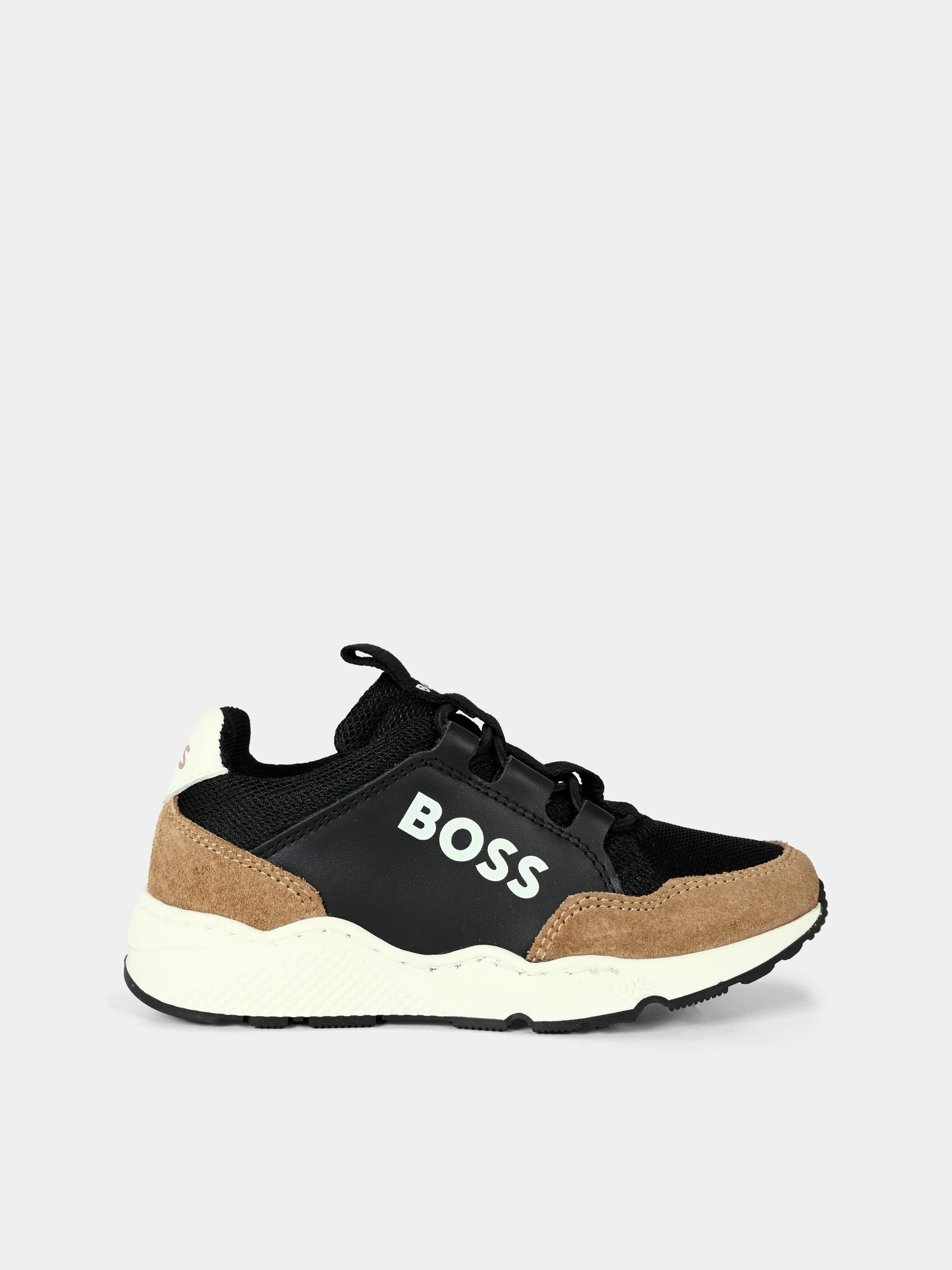 Sneakers multicolor per bambino con logo,Boss,J51314 269