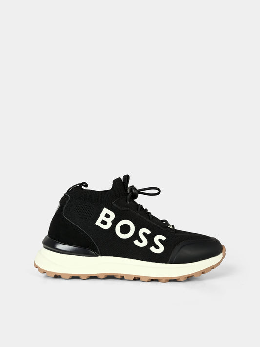 Sneakers nere per bambino con logo,Boss,J51327 09B