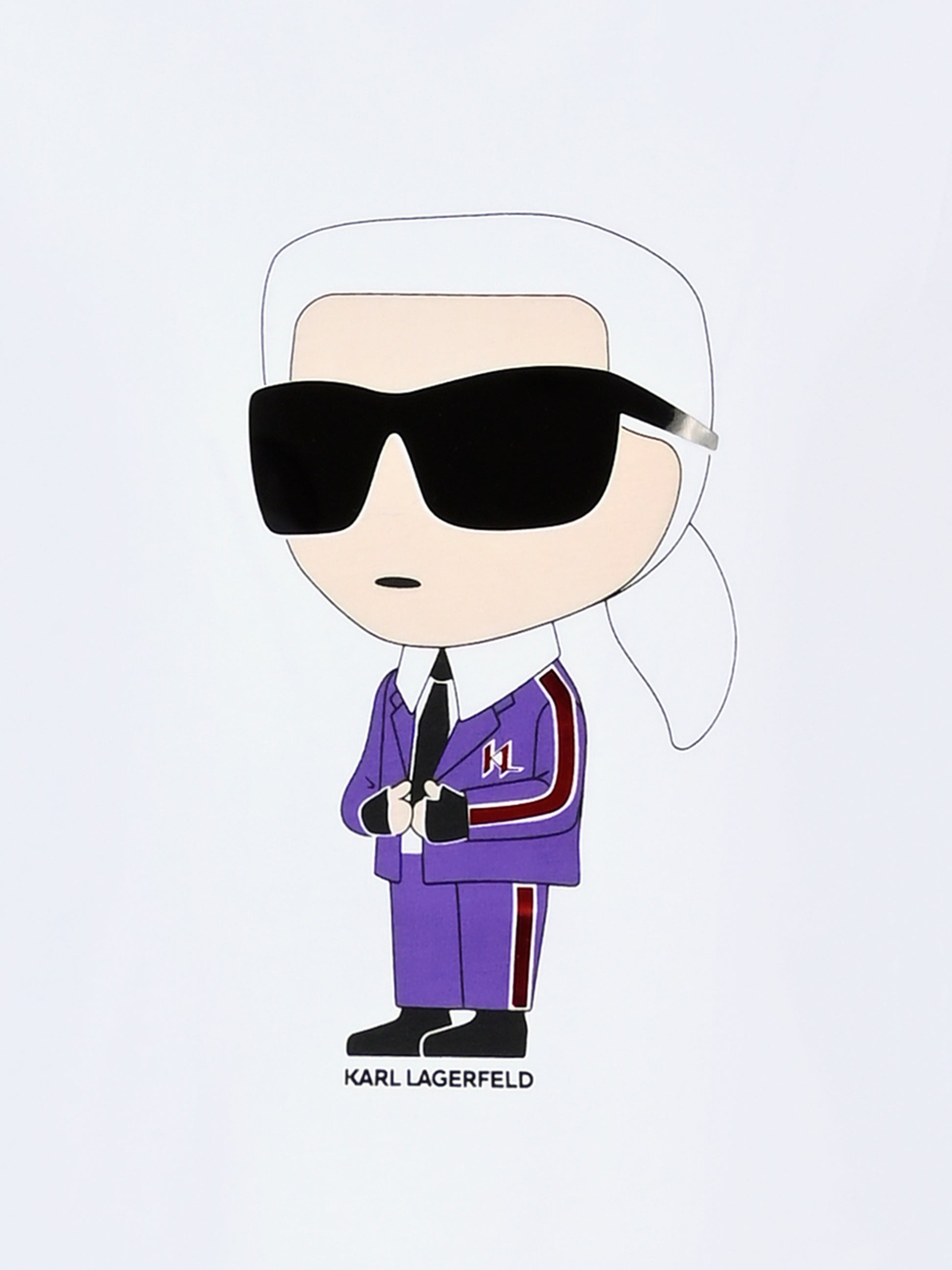 T-shirt bianca per bambina con Karl Lagerfeld,Karl Lagerfeld Kids,Z30211 N09