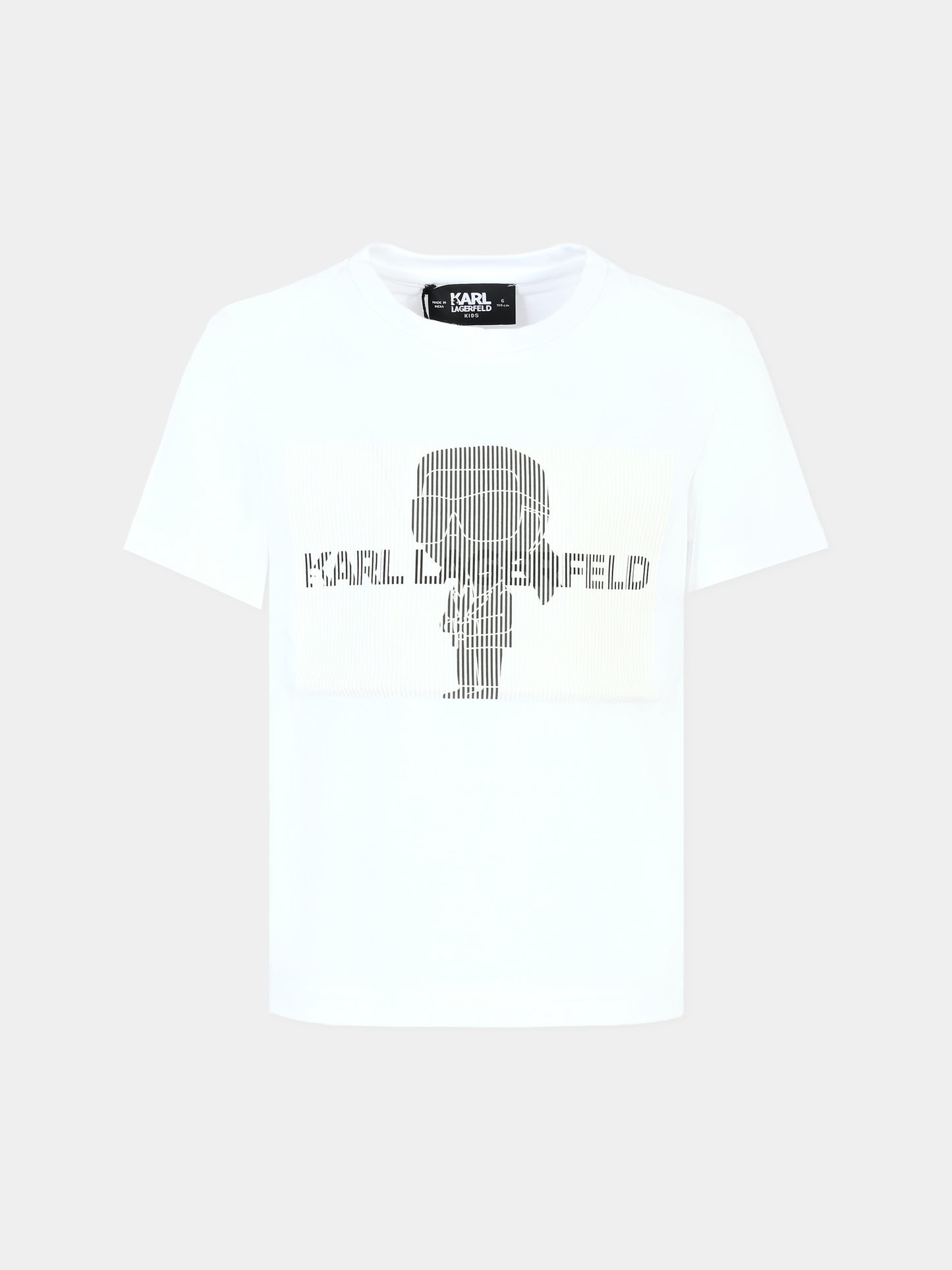 T-shirt bianca per bambino con Karl Lagerfeld,Karl Lagerfeld Kids,Z30239 10P