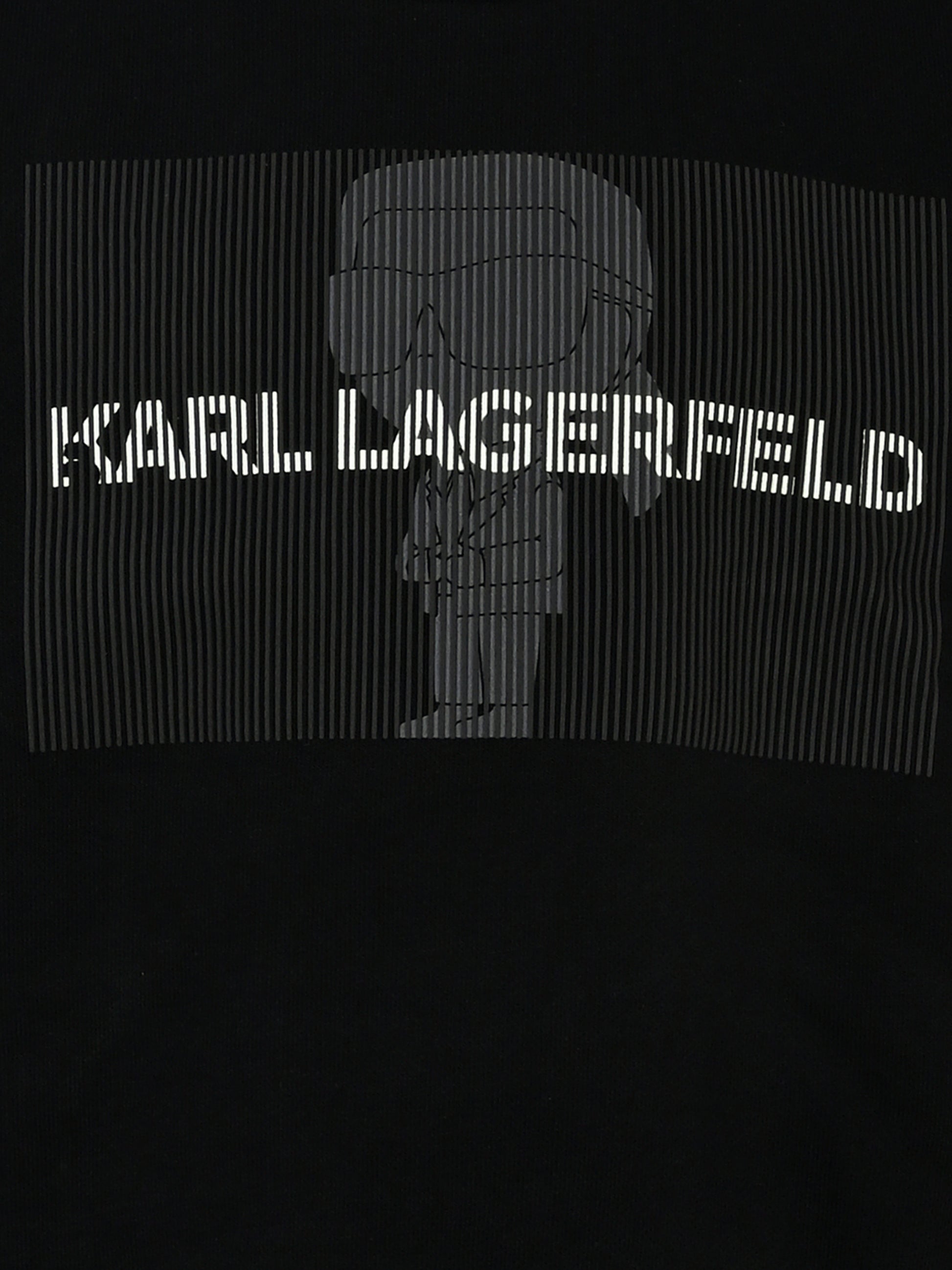 Felpa nera per bambino con logo e Karl Lagerfeld,Karl Lagerfeld Kids,Z30242 09B