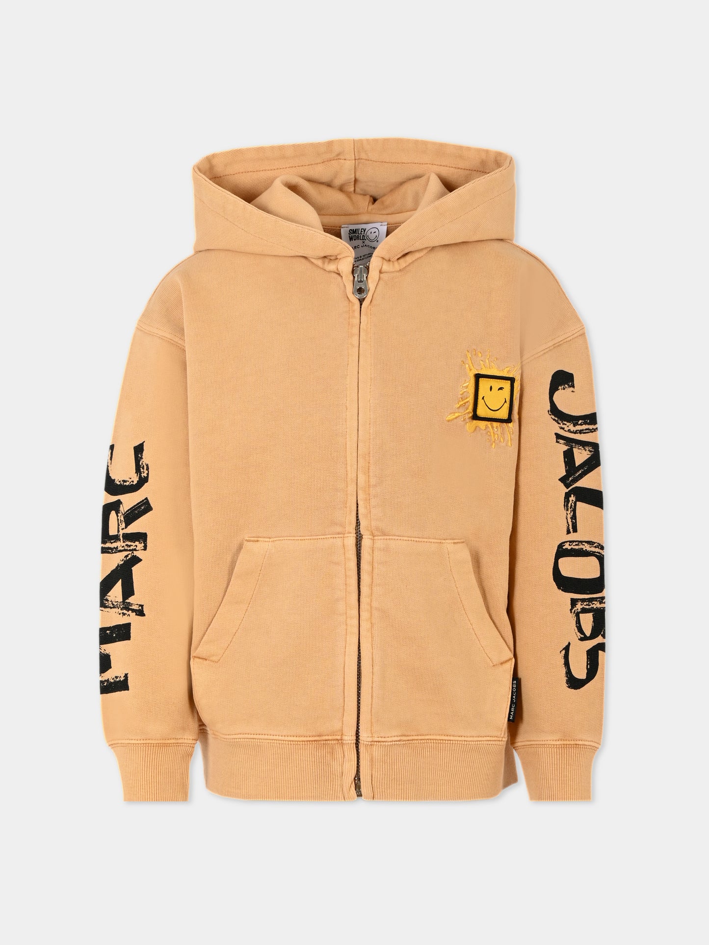 Felpa marrone per bambini con logo e smile,Marc Jacobs,W60260 230