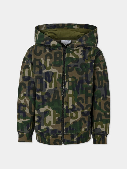 Felpa multicolor per bambino con logo camouflage,Marc Jacobs,W60289 66K
