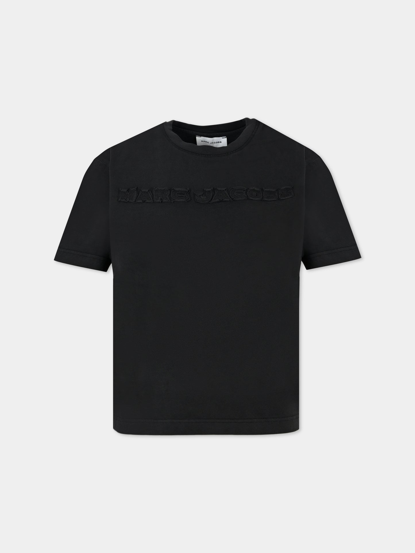 T-shirt nera per bambini con logo,Marc Jacobs,W60305 09B