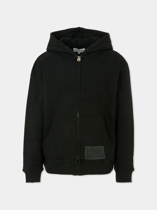 Felpa nera per bambini con logo,Marc Jacobs,W60321 09B
