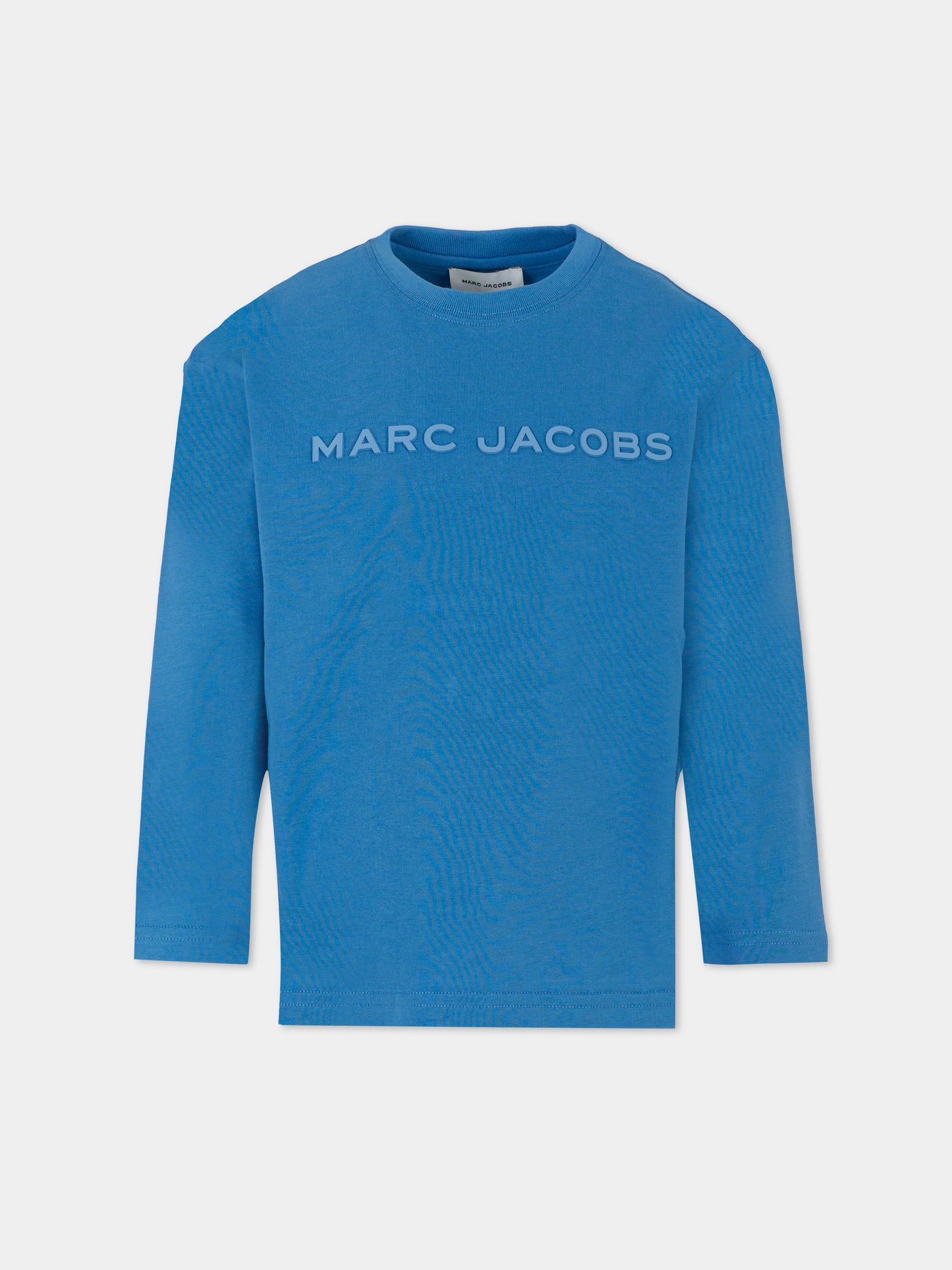 T-shirt azzurra per bambino con logo,Marc Jacobs,W60322 820