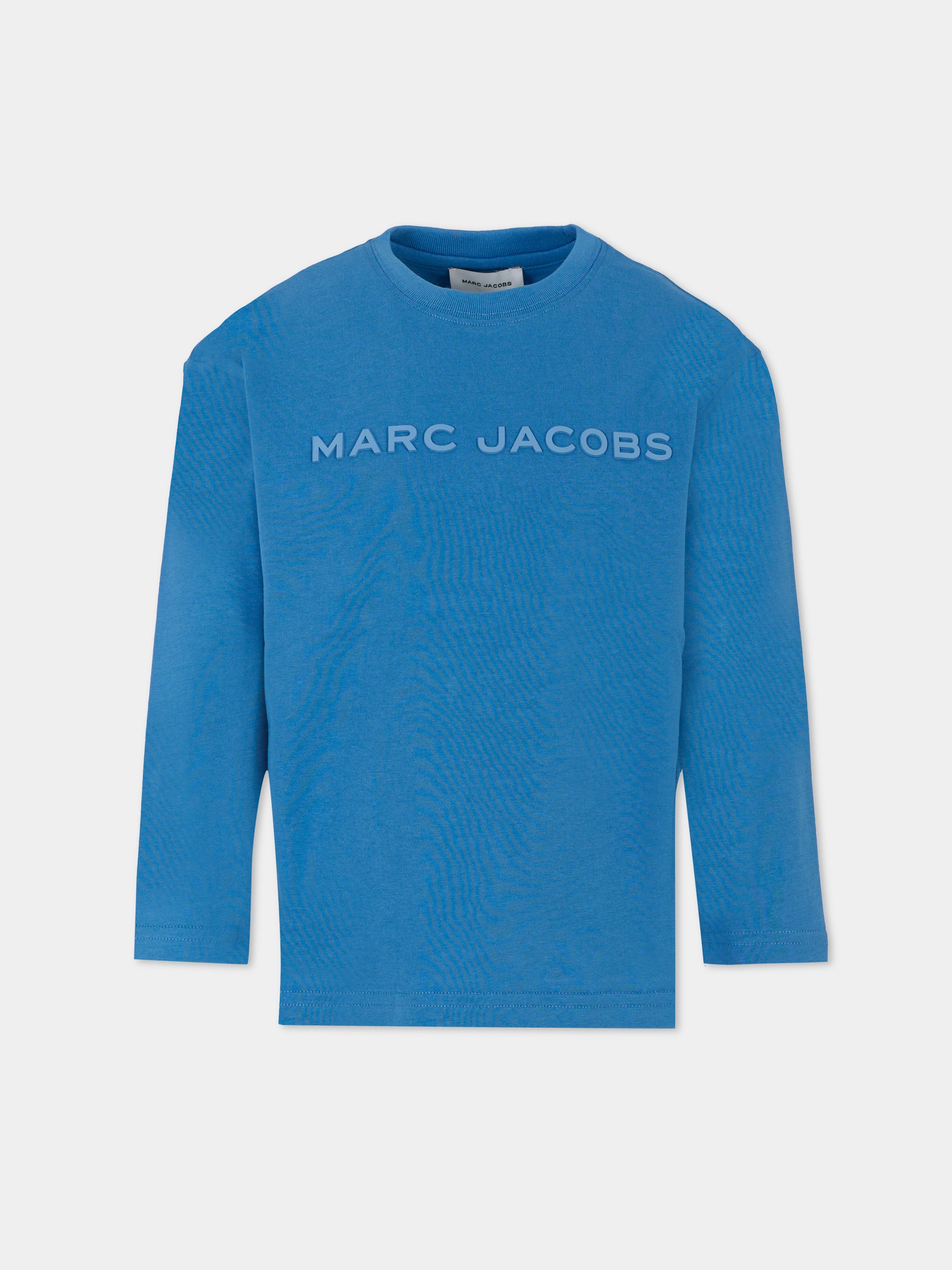 T-shirt azzurra per bambino con logo,Marc Jacobs,W60322 820