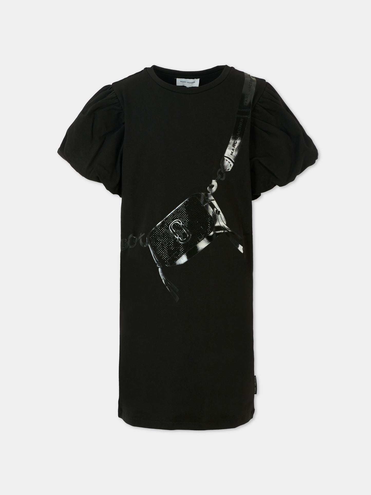 Vestito nero per bambina con stampa borsa,Marc Jacobs,W60385 09B