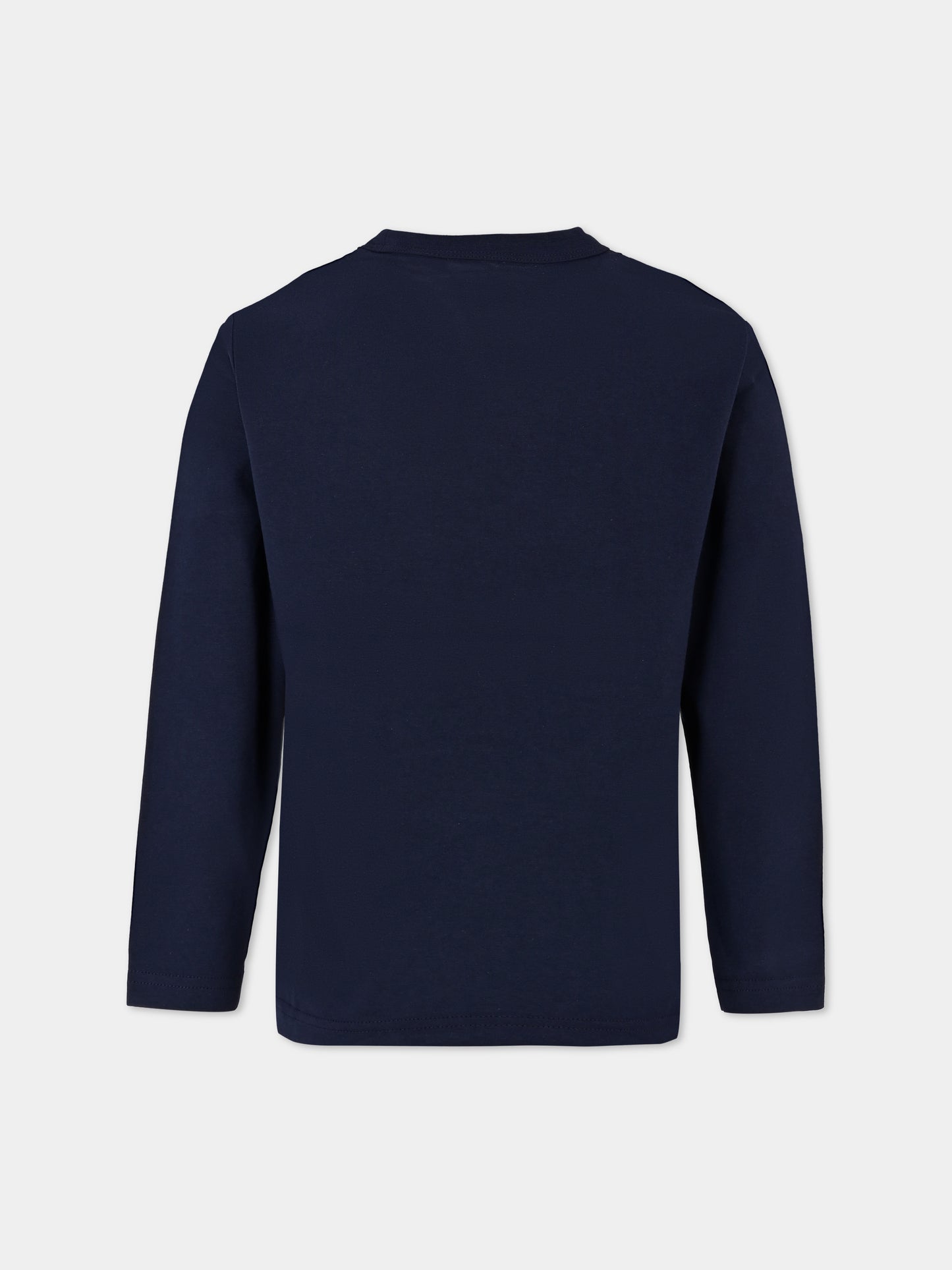 T-shirt blu per bambino con logo,Timberland,T60303 83D