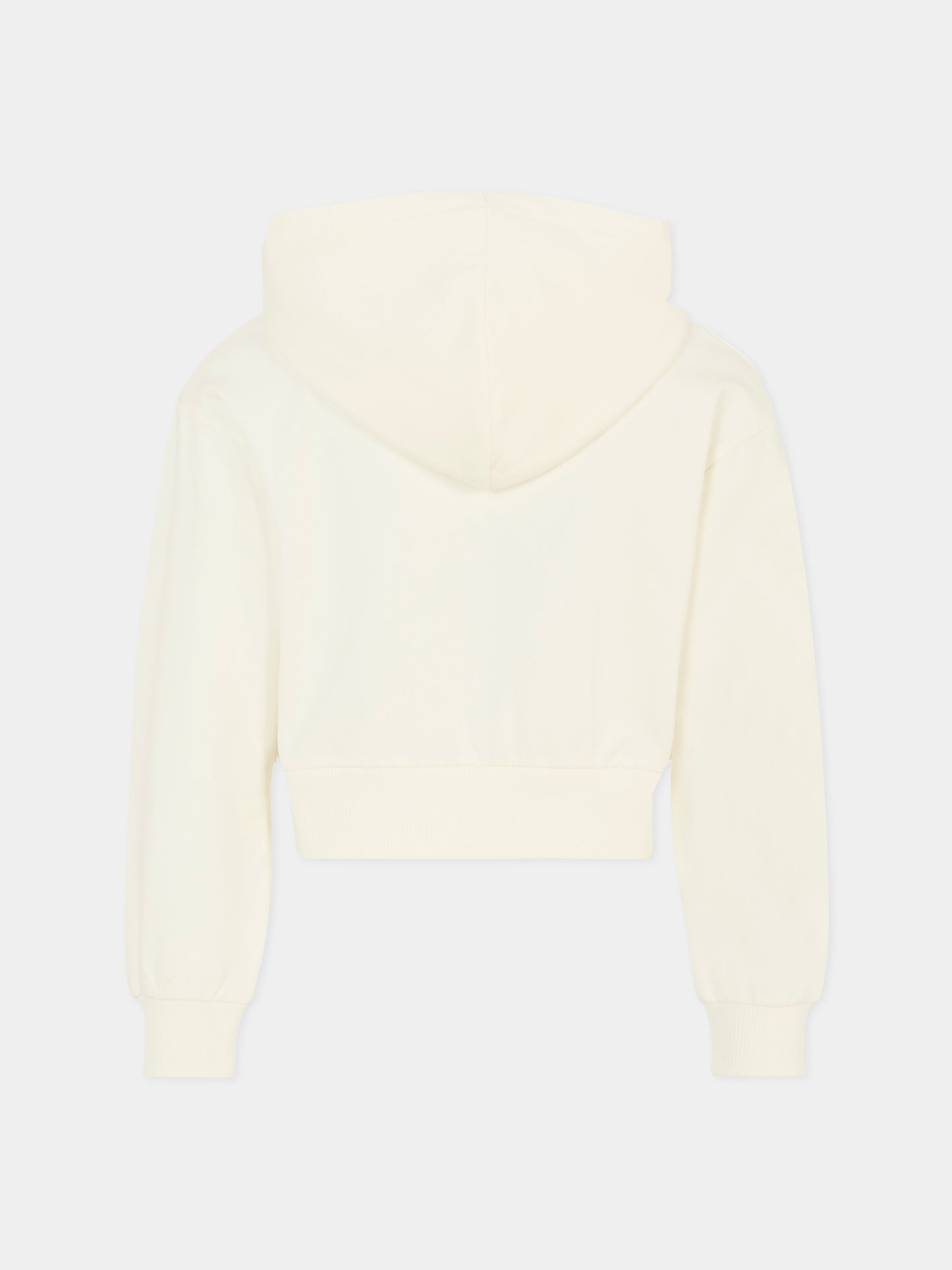 Felpa avorio per bambina con Teddy Bear e cuore,Moschino Kids,HDF06A LDA00 10062