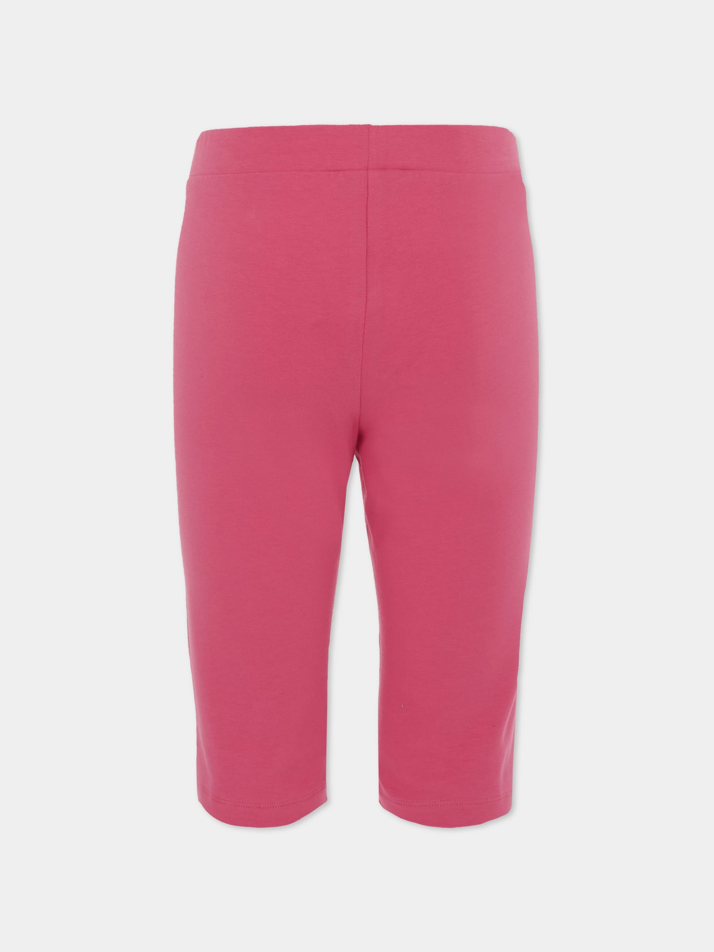 Shorts fucsia per bambina con logo,Moschino Kids,HDQ01T LBA00 50533