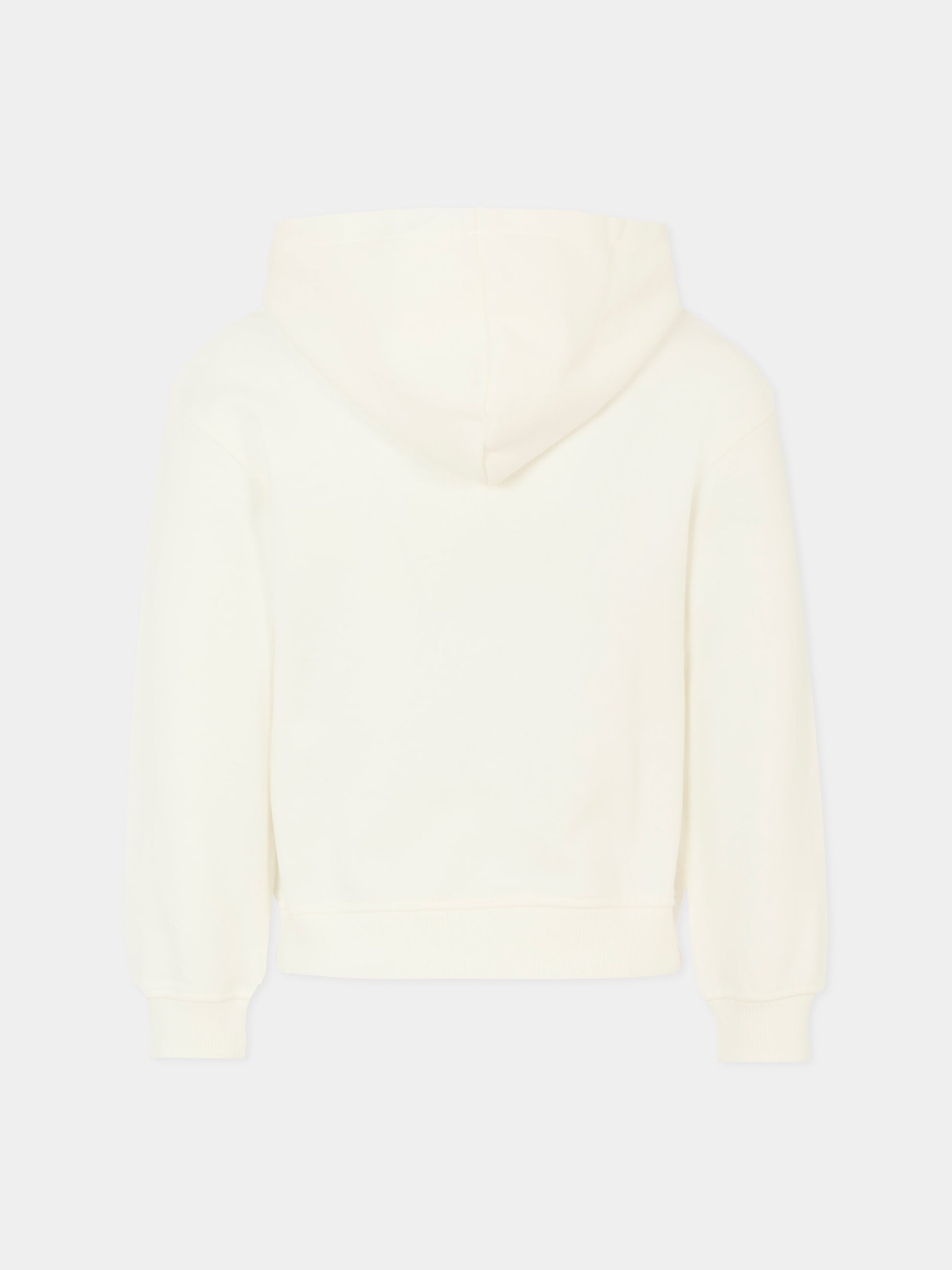 Felpa avorio per bambina con Teddy Bear,Moschino Kids,HPF07K LCA52 10063