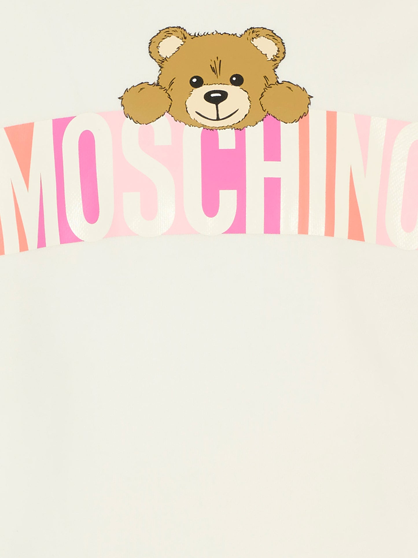 Felpa avorio per bambina con Teddy Bear,Moschino Kids,HPF07K LCA52 10063