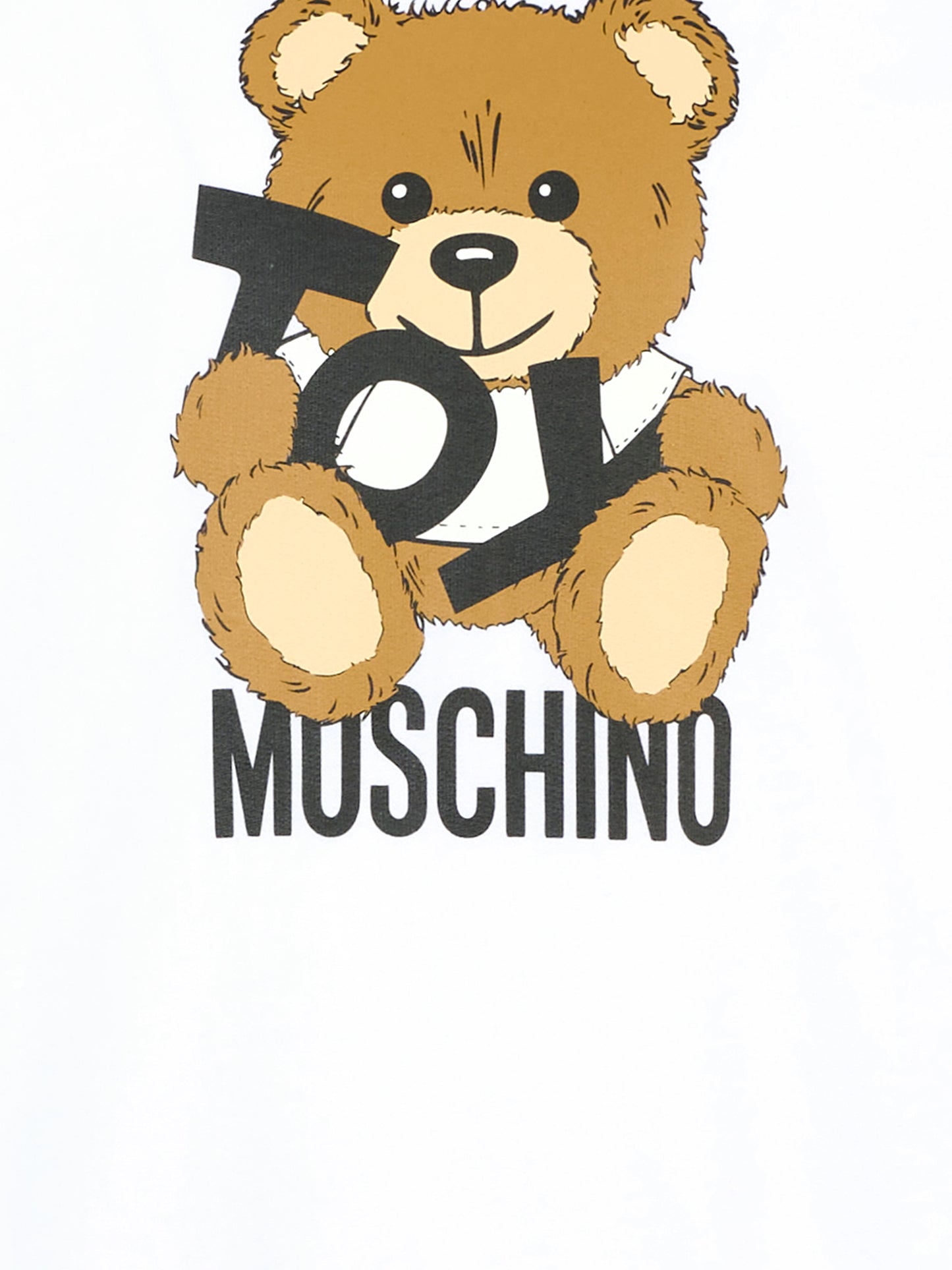 Felpa bianca per bambini con Teddy Bear,Moschino Kids,HUF08V LCA19 10101