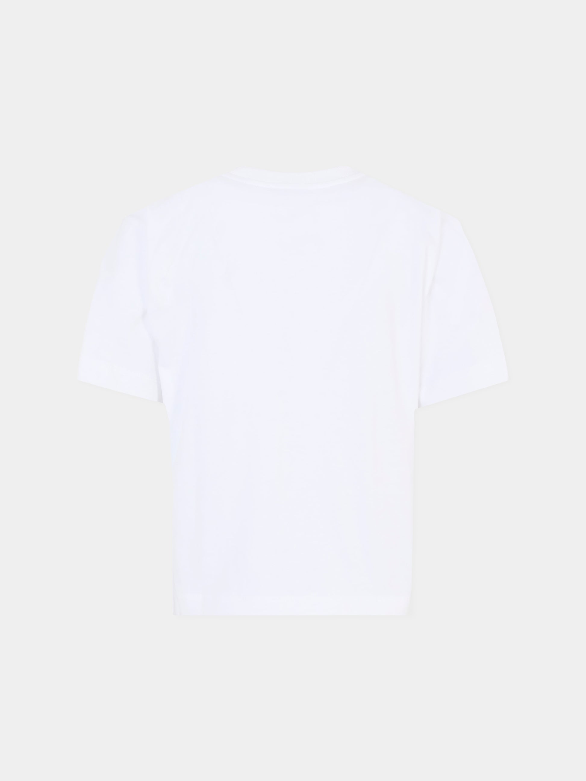 T-shirt bianca per bambino con Teddy Bear e motocicletta,Moschino Kids,HUM054 LAA23 10101