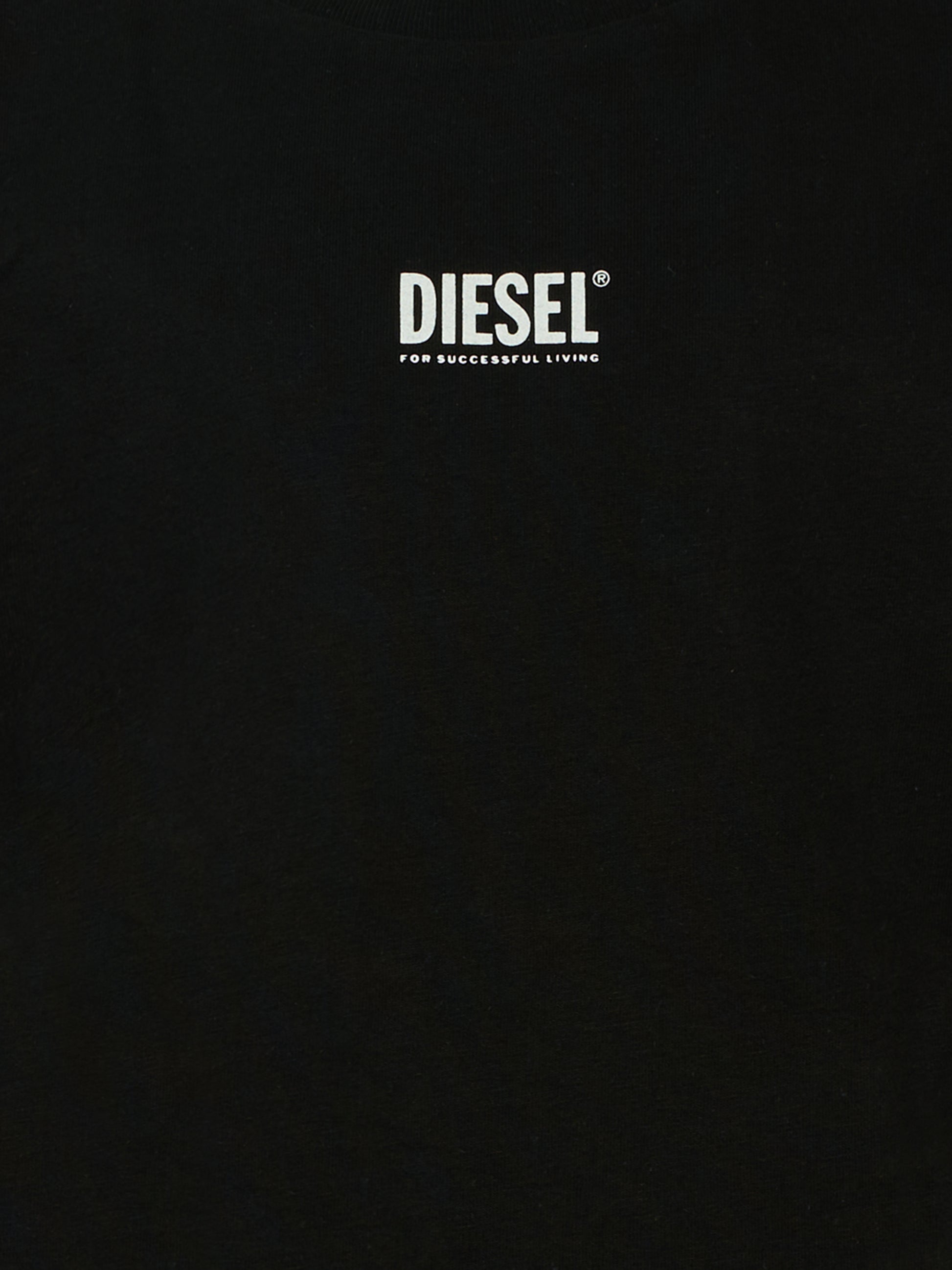 Vestito nero per bambina con logo,Diesel,J02285 0CATM K900
