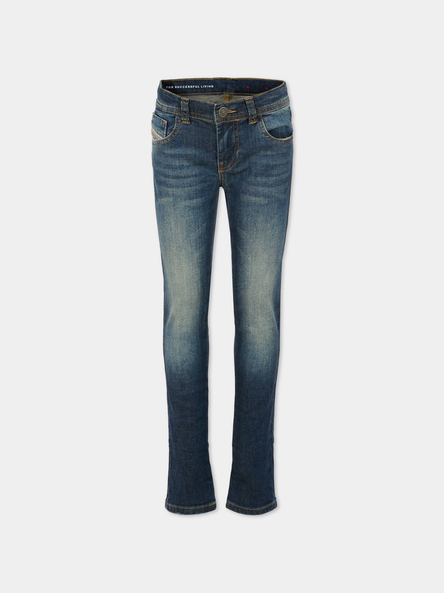 Jeans denim per bambina con logo,Diesel,J00813 KXBNQ K01