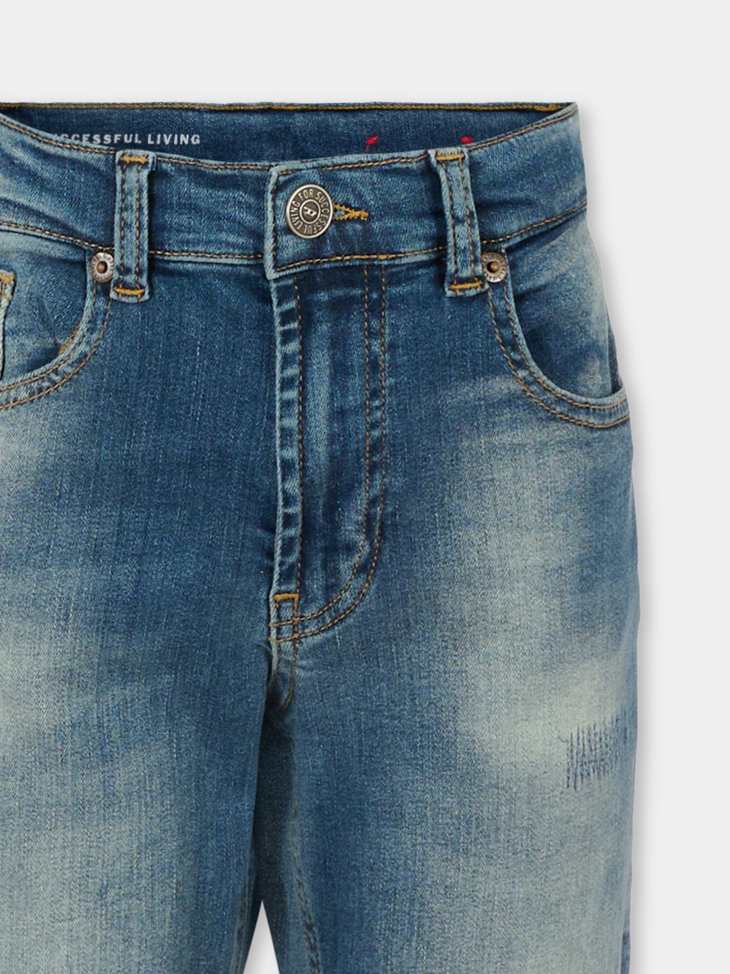 Jeans denim per bambino con logo,Diesel,J00981 KXBNR K01