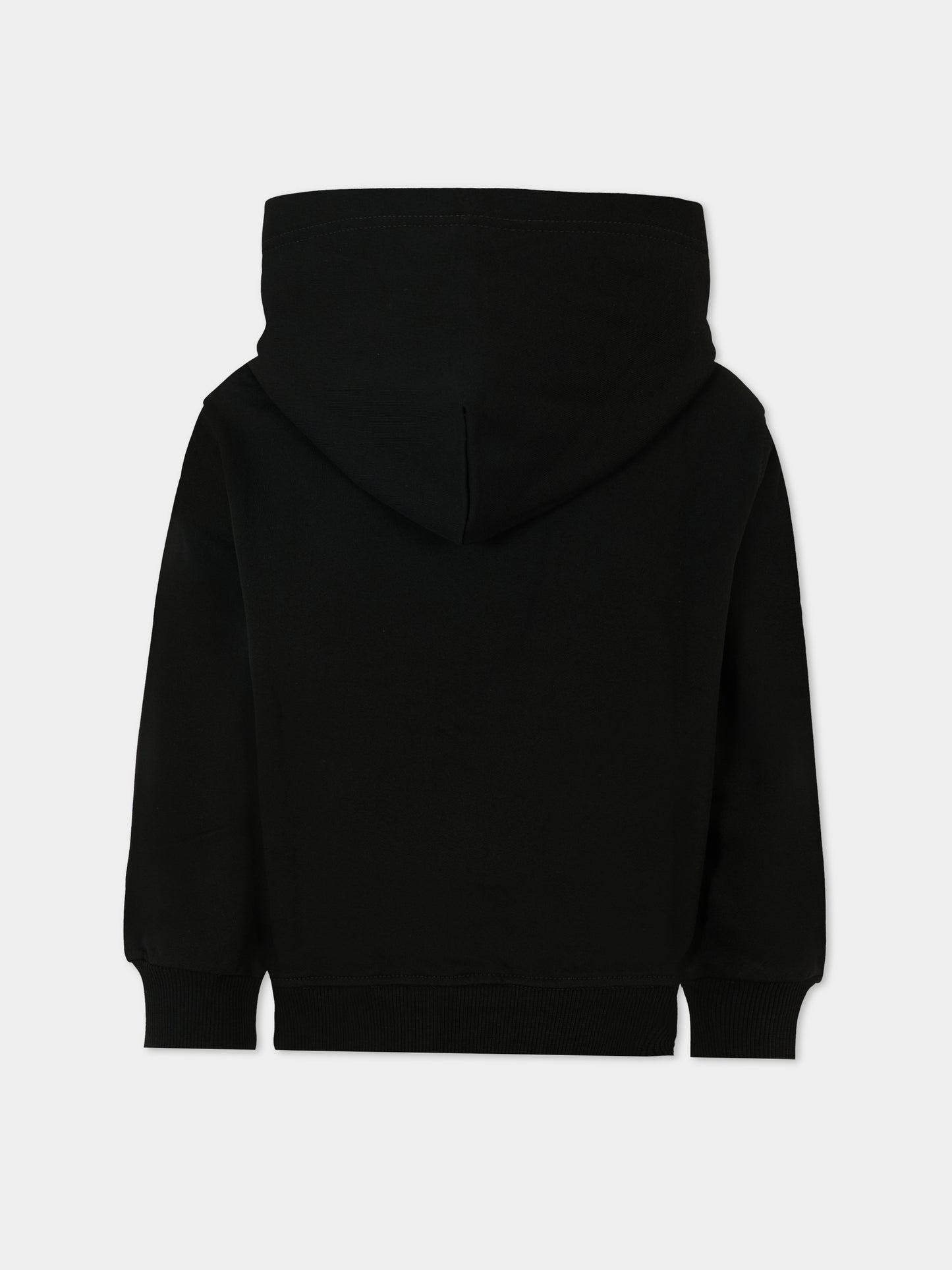 Felpa nera per bambino con logo,Diesel,J02042 KYAVF K9002