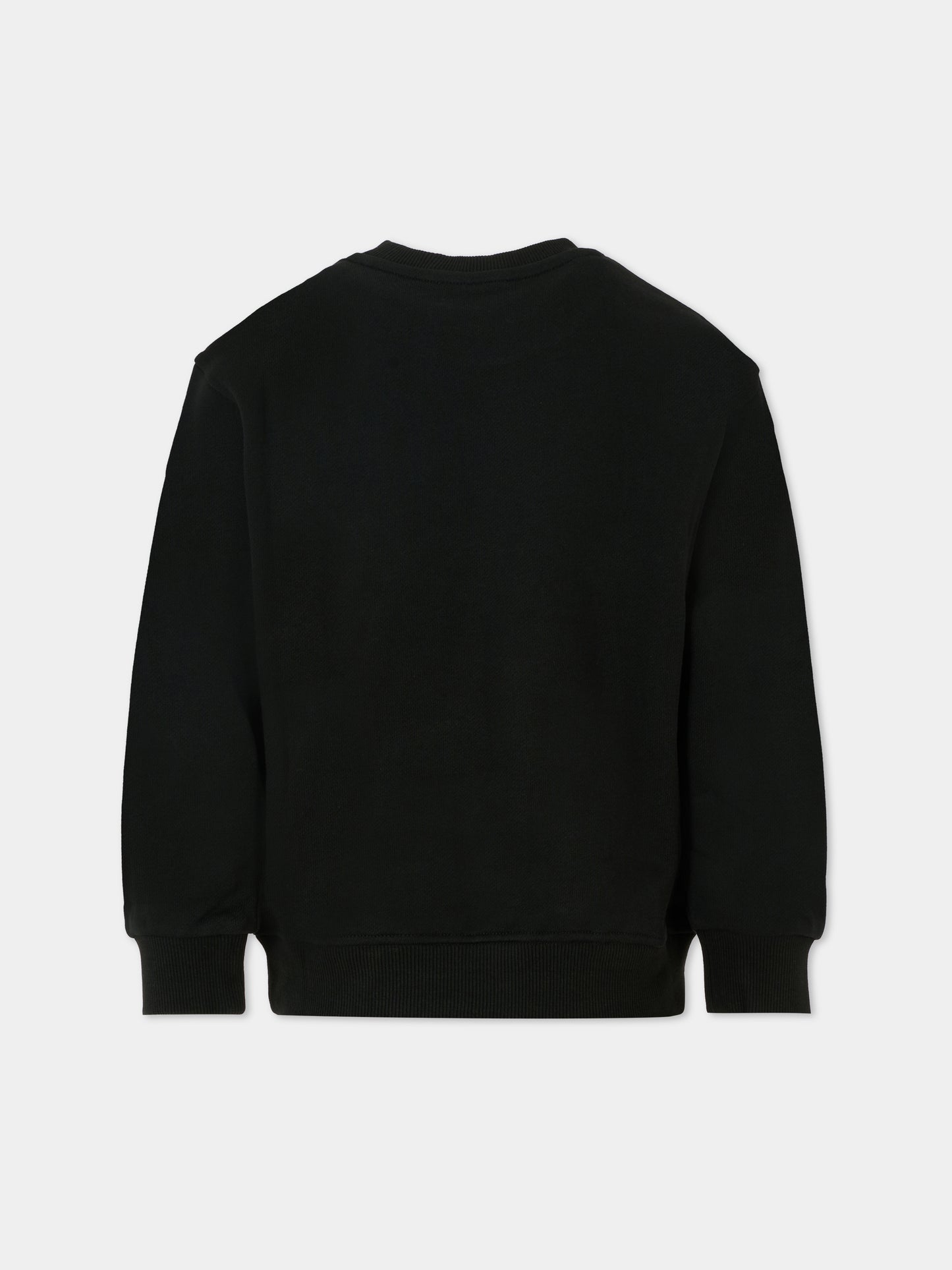 Felpa nera per bambino con logo,Diesel,J02213 KYAQK K900