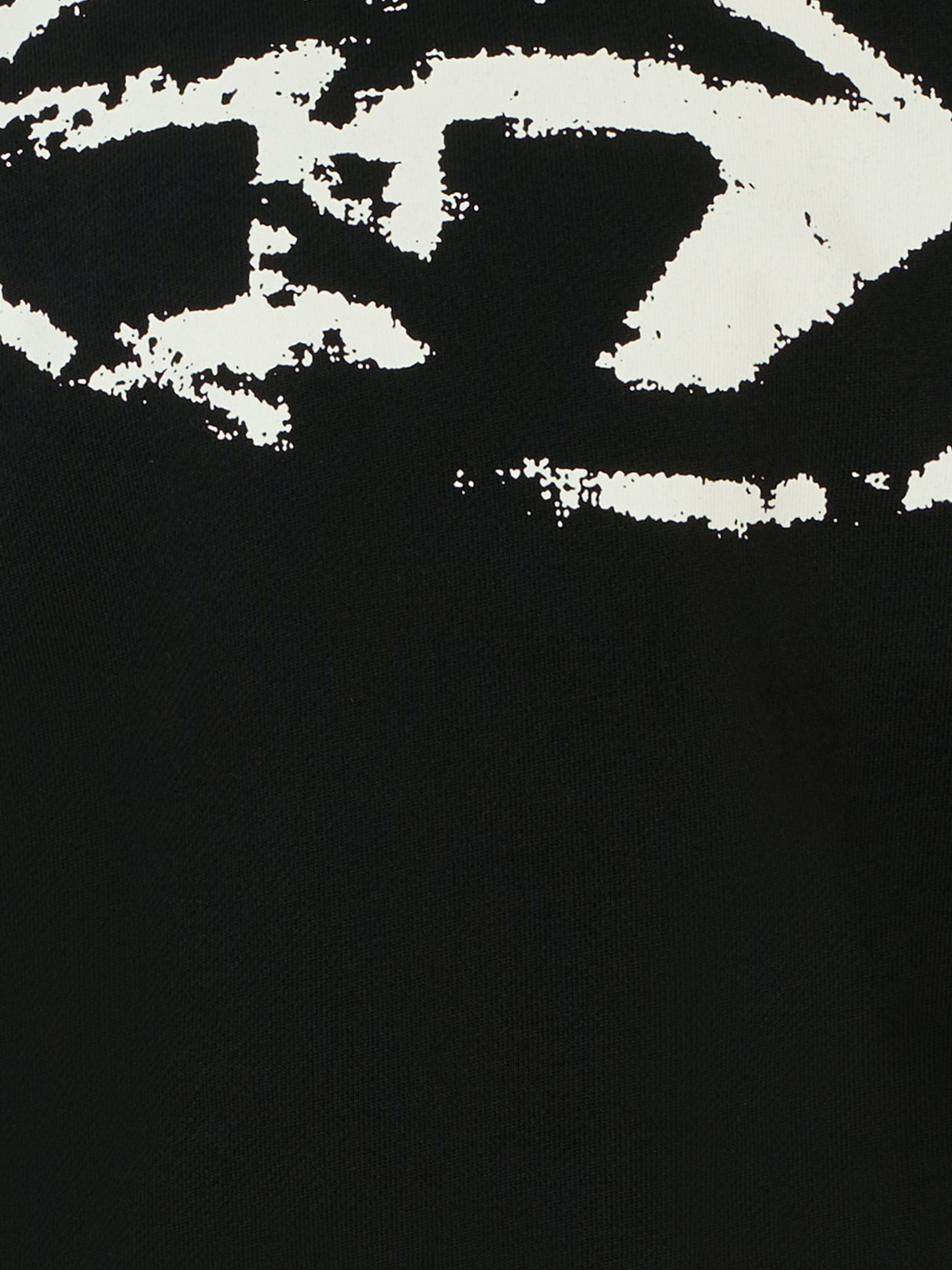 Felpa nera per bambino con logo,Diesel,J02213 KYAQK K900