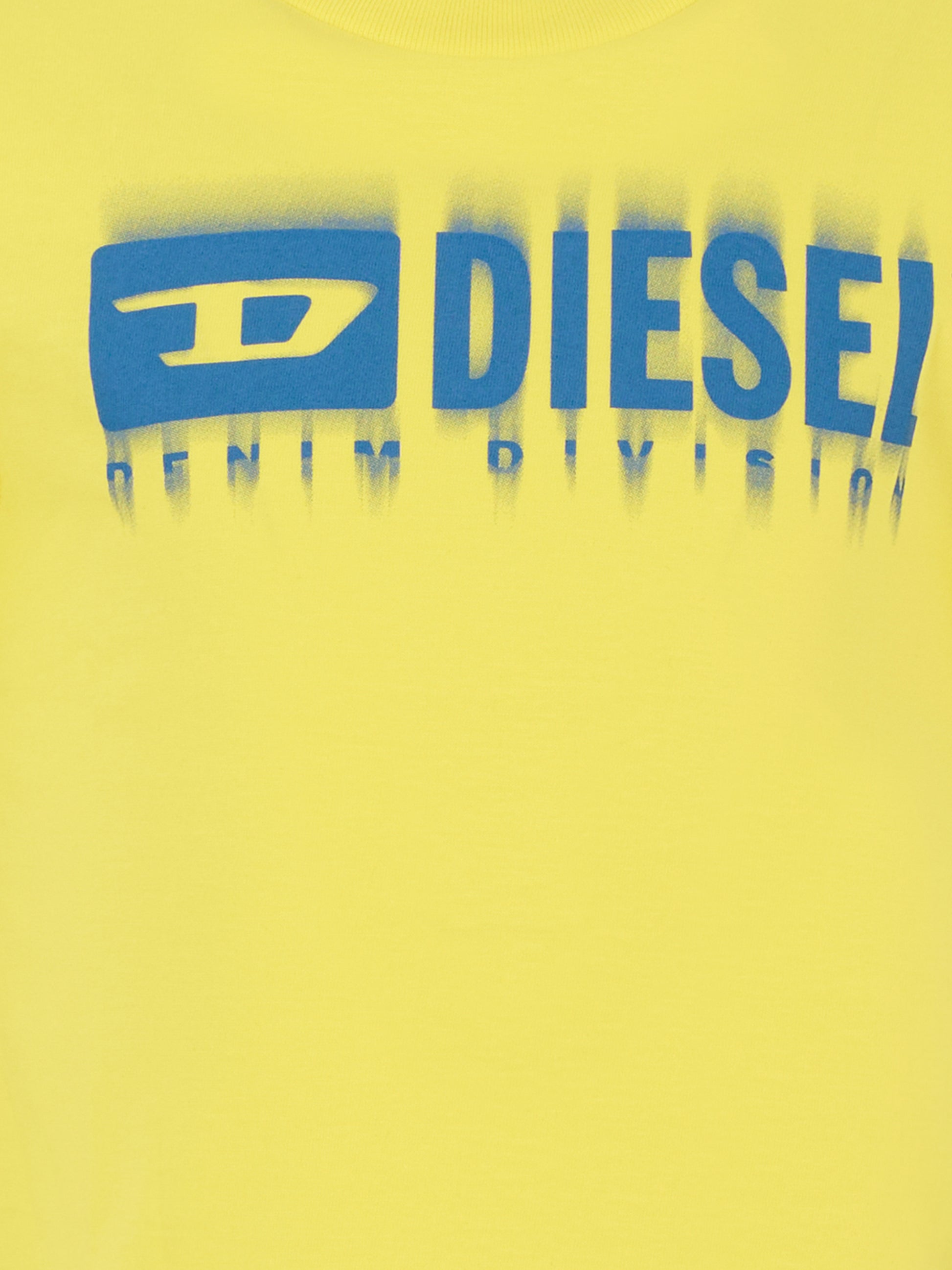 T-shirt gialla per bambino con logo,Diesel,J02033 00YI9 K208