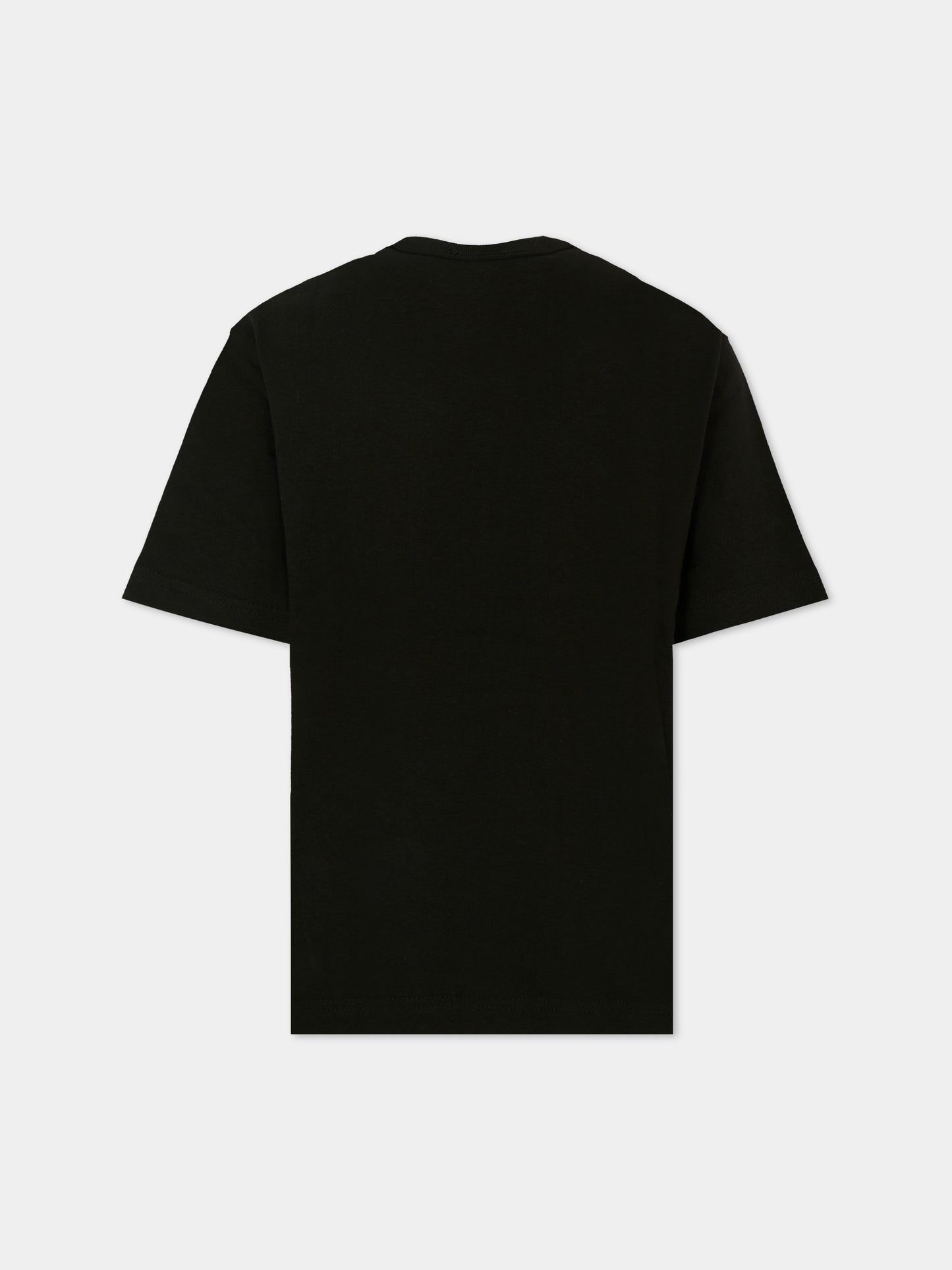 T-shirt nera per bambino con logo,Diesel,J02228 KYAZL K900