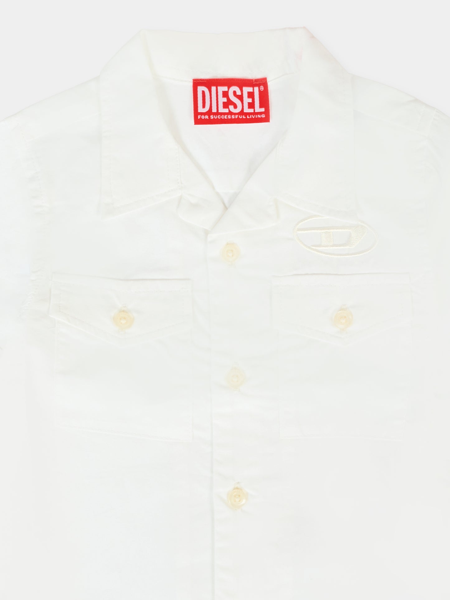 Camicia bianca per neonato con logo,Diesel,K00618 KXBA8 K100