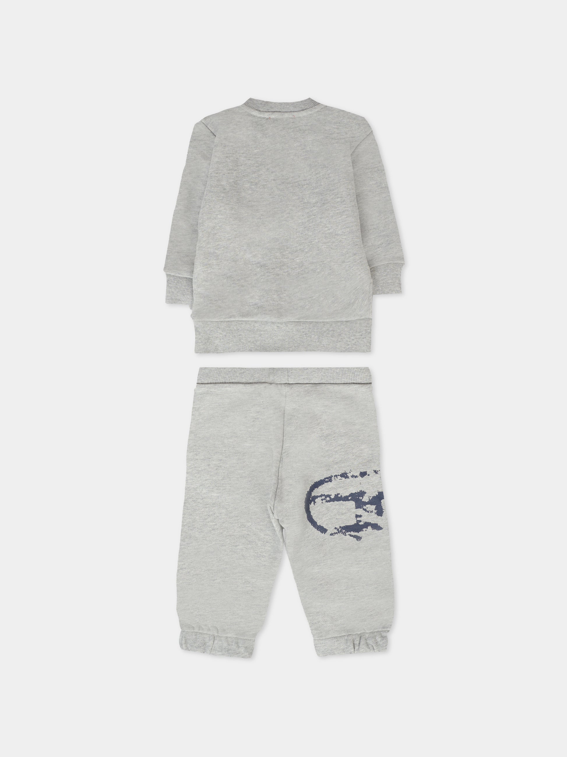 Completo grigio per neonati con logo,Diesel,K00652 KYAQK K963