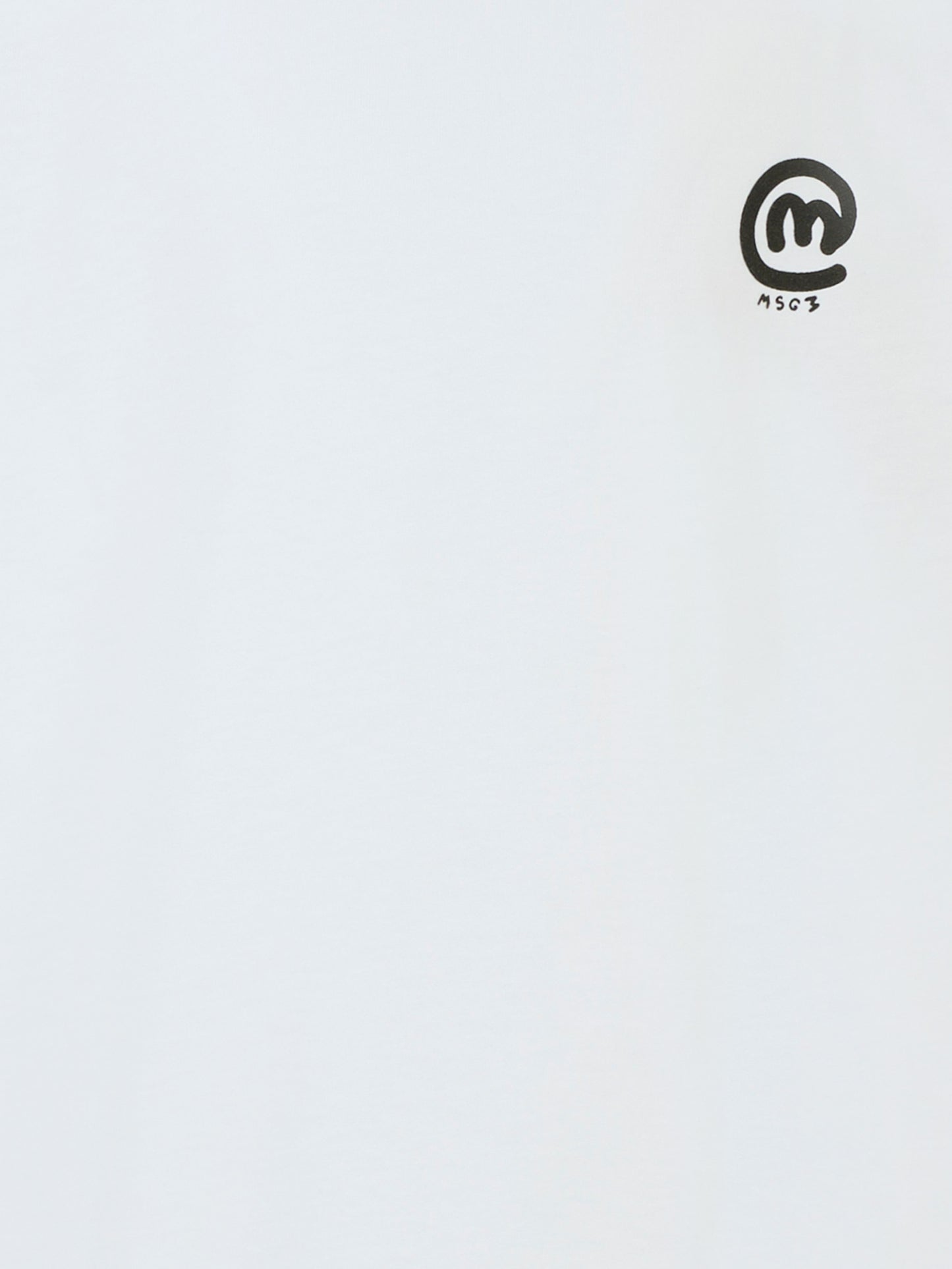 T-shirt bianca per bambino con logo,Msgm Kids,S5MSJBTH279 001