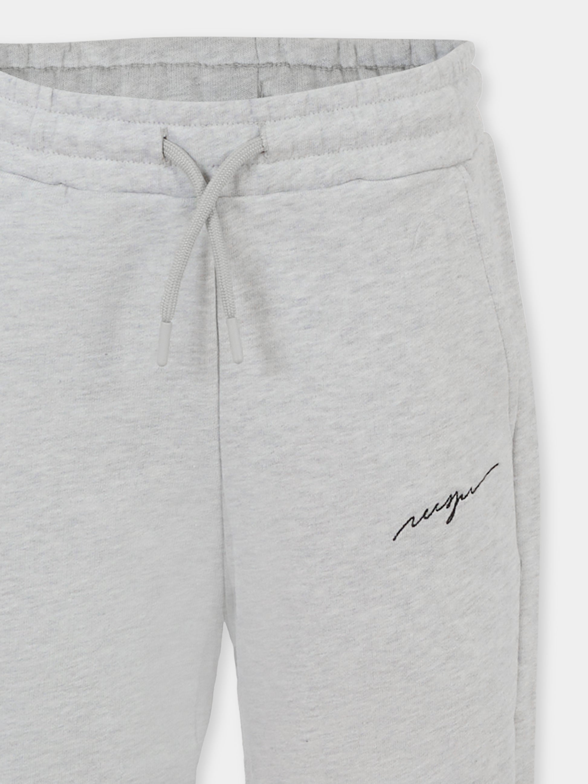 Pantaloni grigi per bambina con logo,Msgm Kids,S5MSJGFP089 107