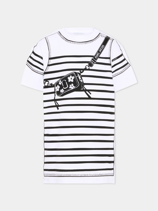 Vestito multicolor per bambina con stampa borsa,Marc Jacobs,W60715 10P