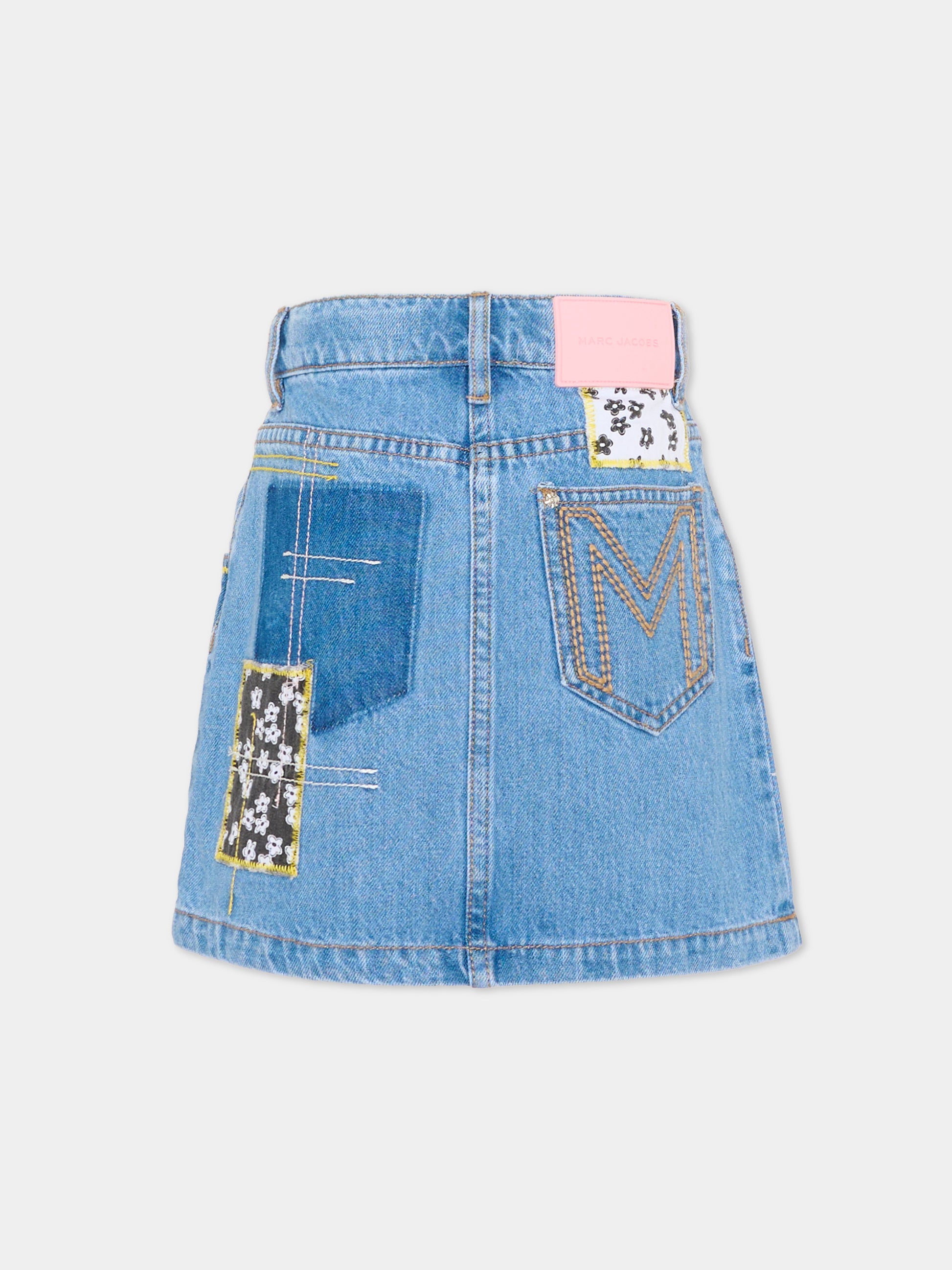 Gonna denim per bambina con patchwork,Marc Jacobs,W60726 Z10