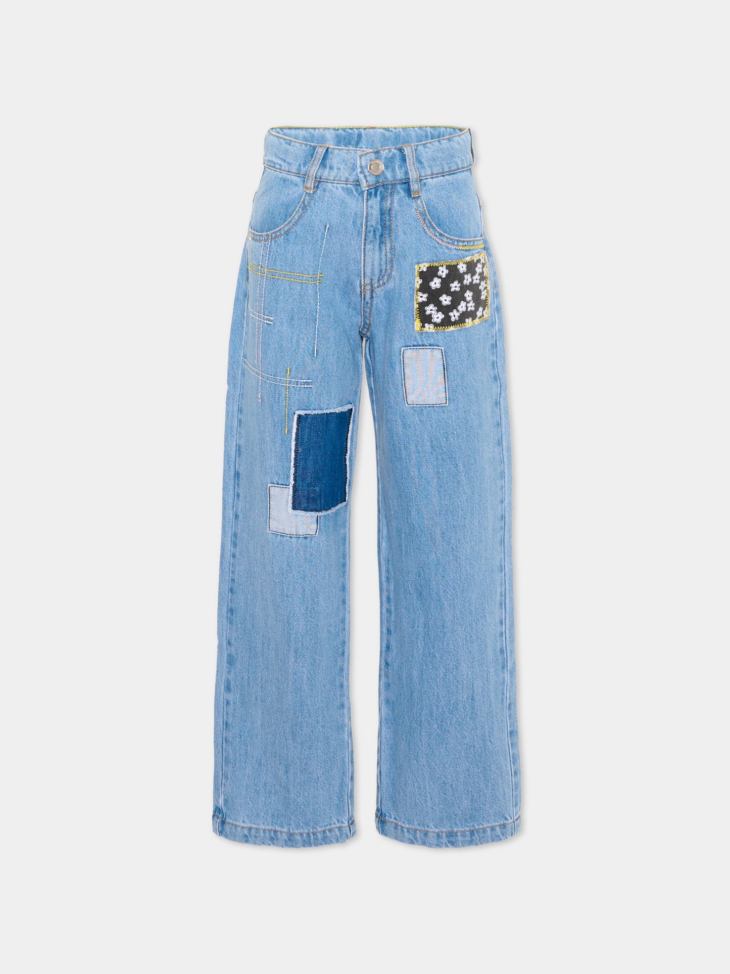 Jeans denim per bambina con patchwork,Marc Jacobs,W60728 Z10