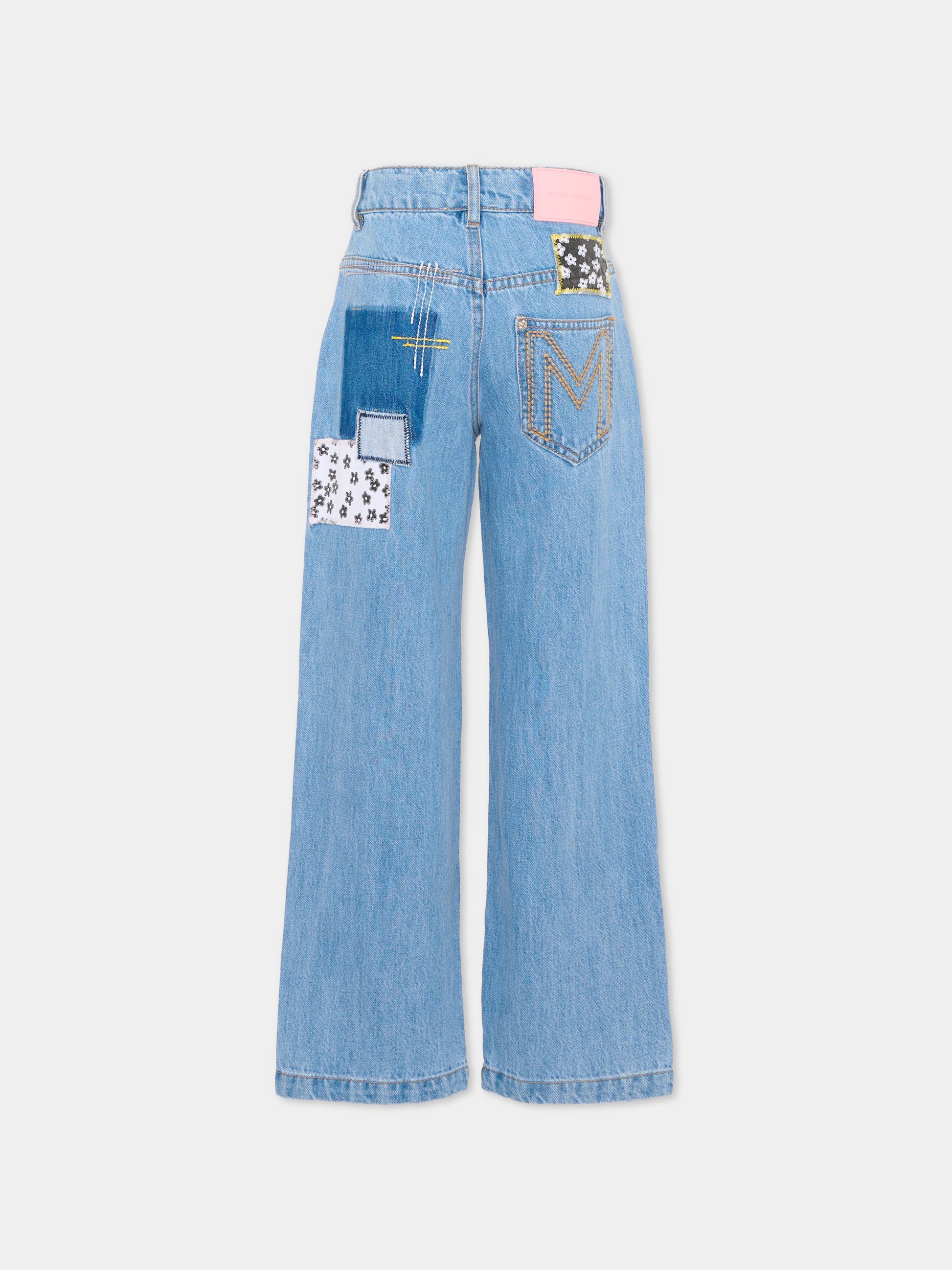 Jeans denim per bambina con patchwork,Marc Jacobs,W60728 Z10