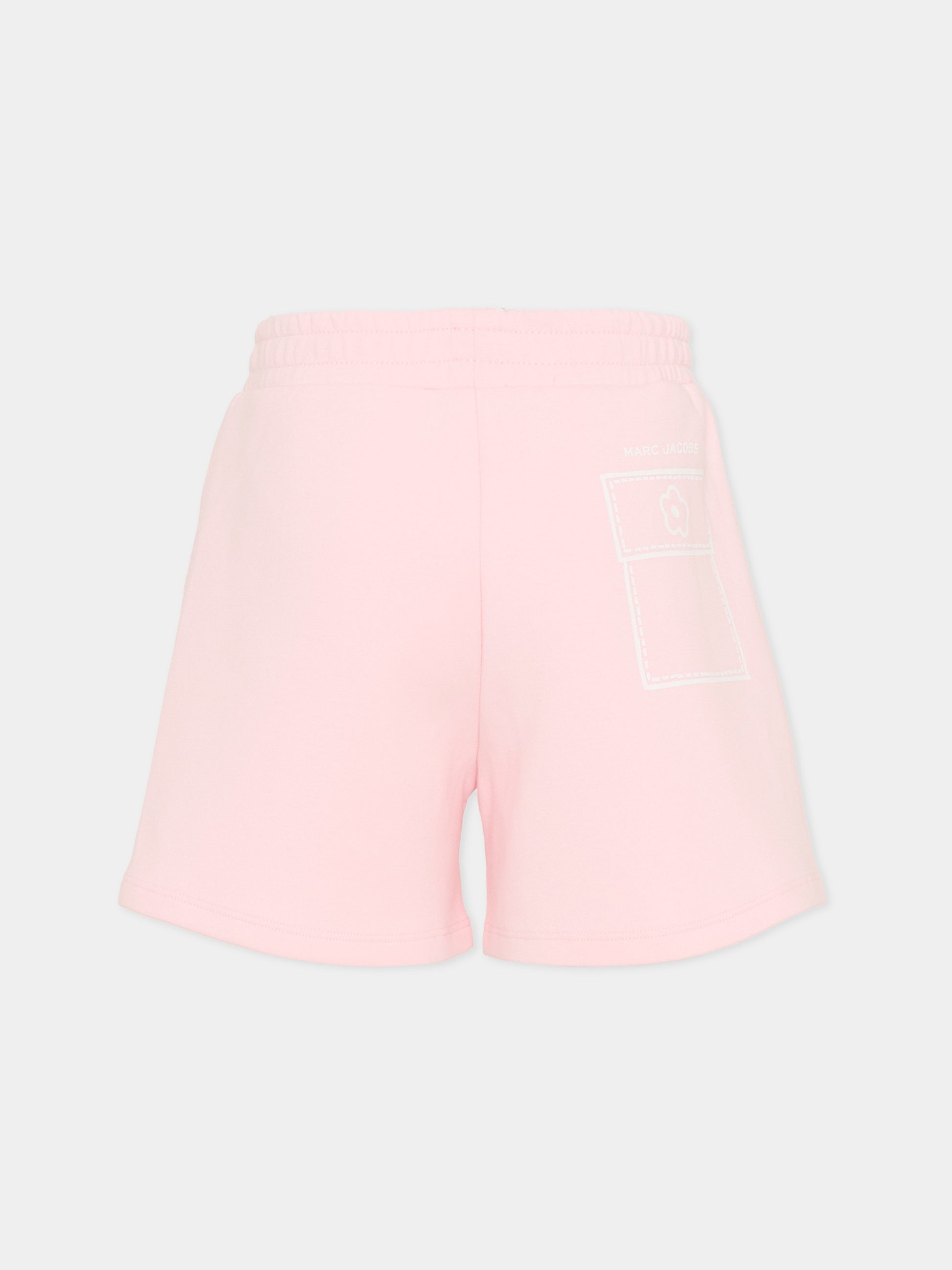 Shorts rosa per bambina con margherita,Marc Jacobs,W60736 475